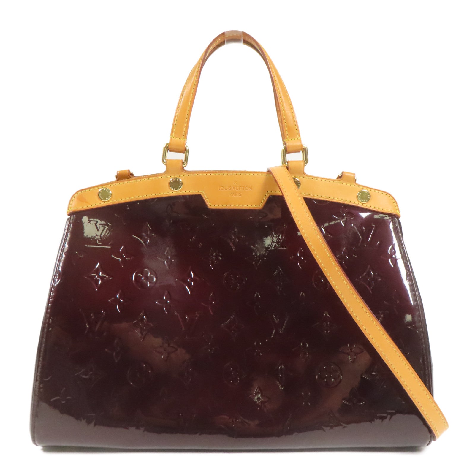 LOUIS VUITTON Vernis Brara MM金扣手挽肩背兩用袋