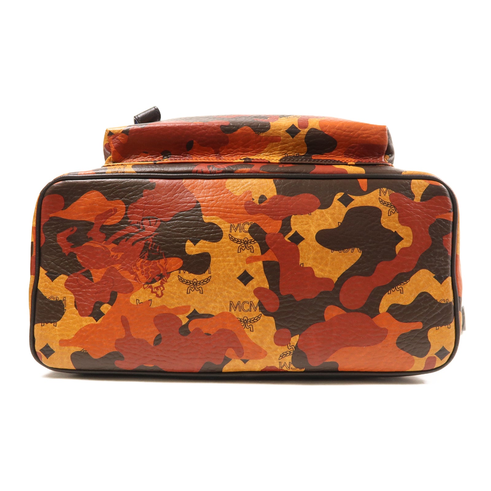 MCM 牛皮皮革Backpack銀扣背包