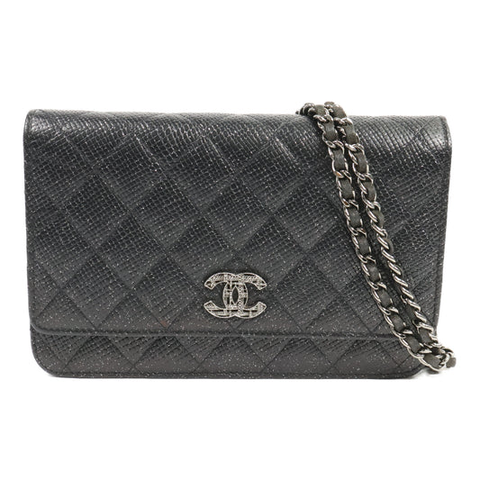 CHANEL 牛皮皮革WOC Wallet On Chain鏈帶肩背袋