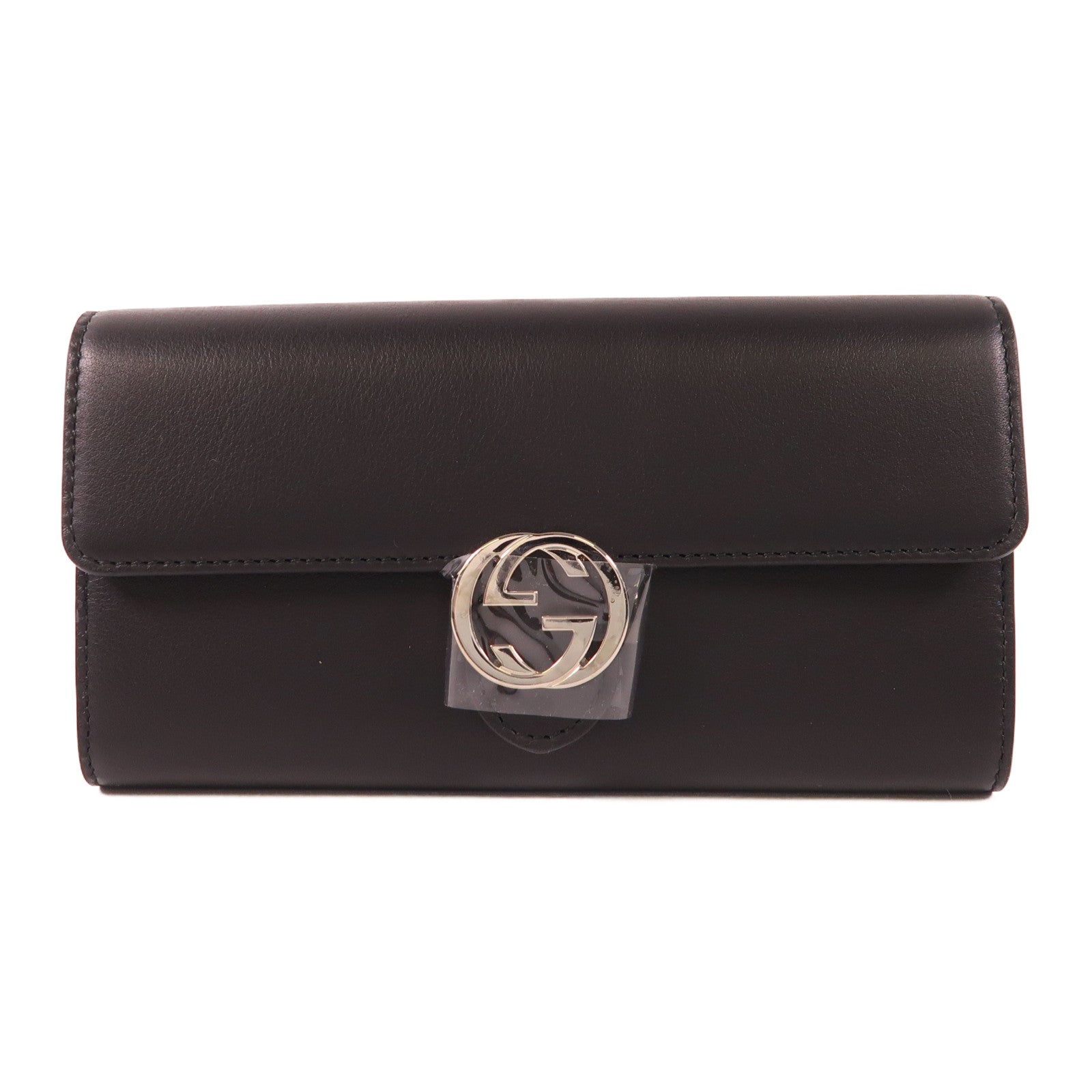 GUCCI 牛皮皮革Wallet銀扣長錢包