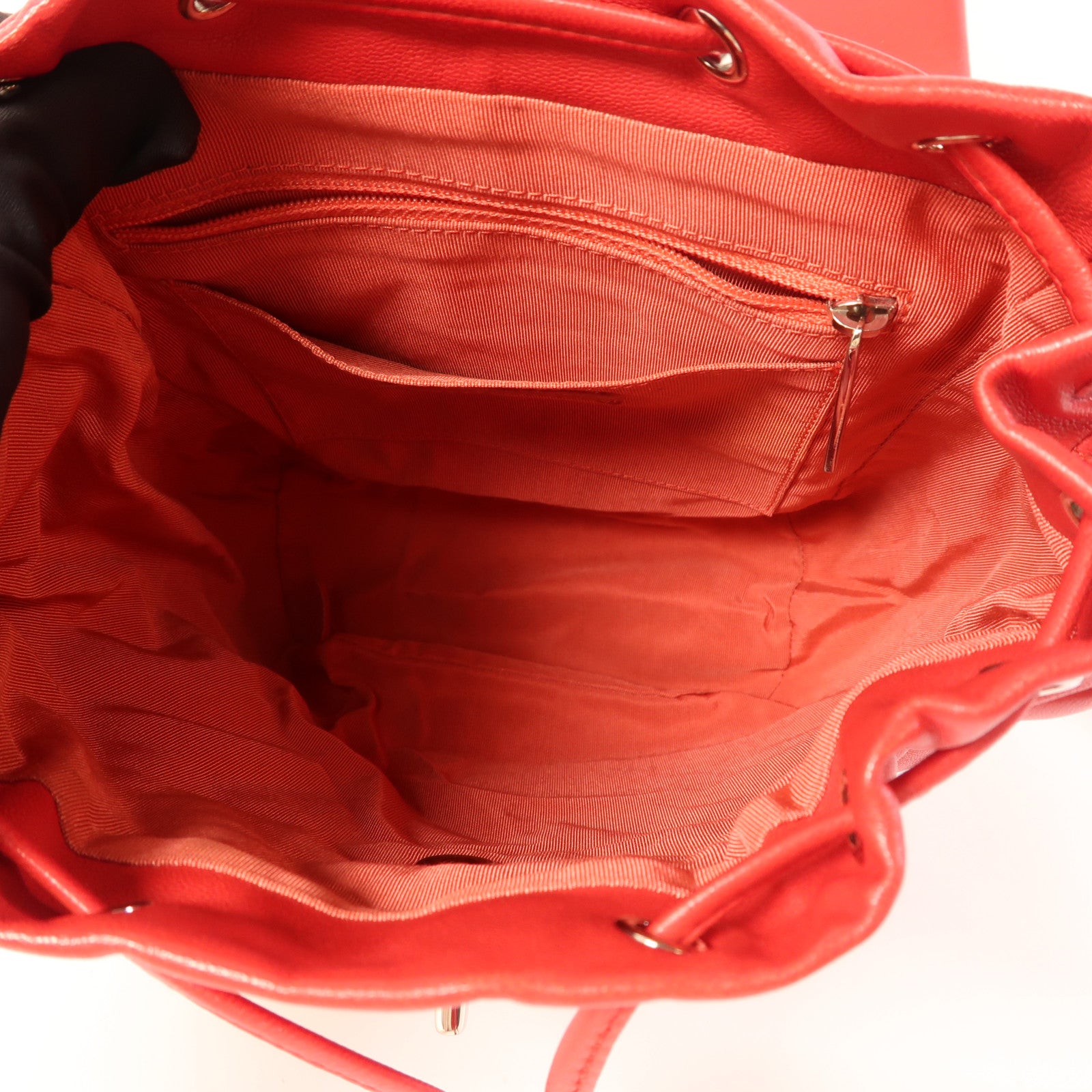 CHANEL CC SHW Backpack Rucksack Leather Red