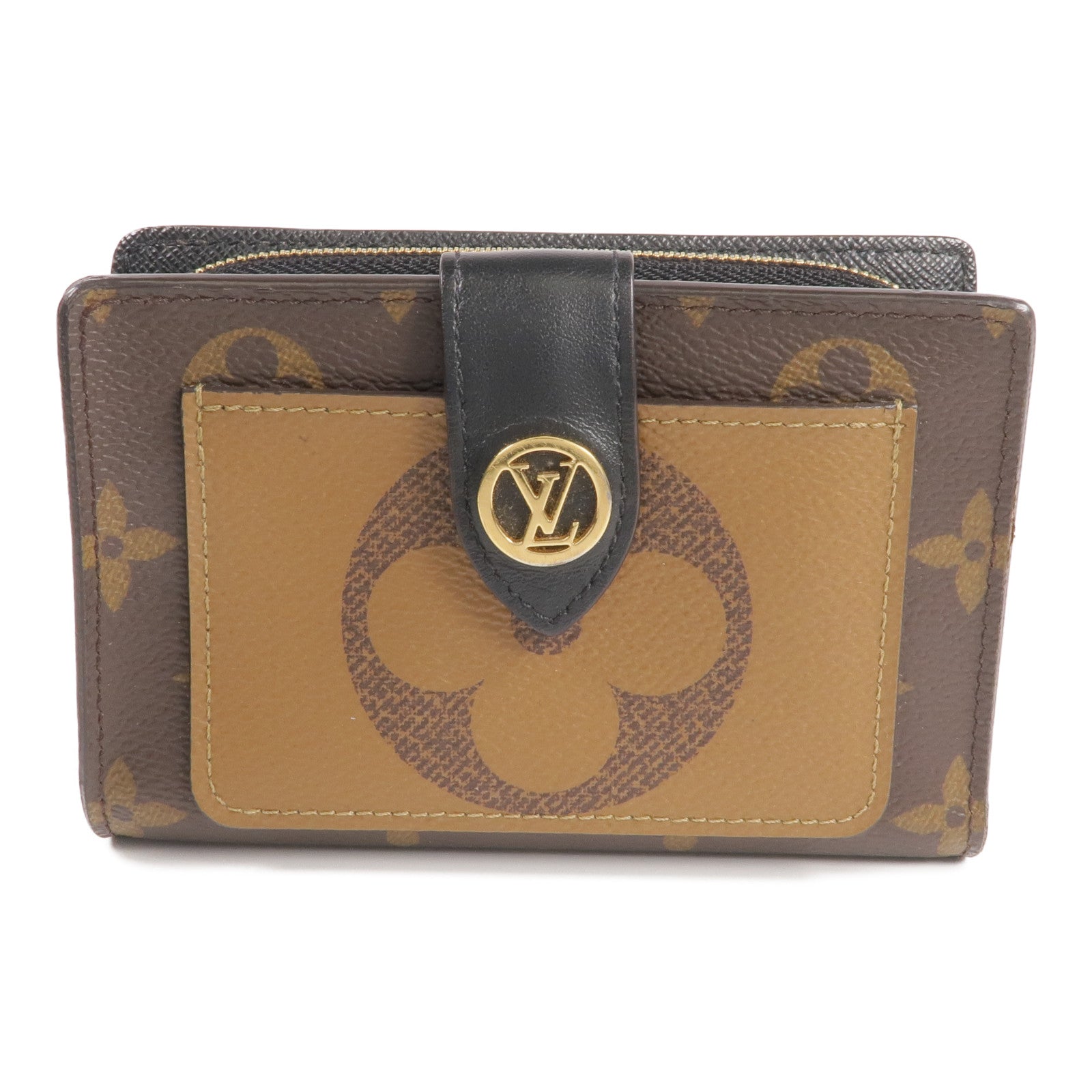 LOUIS VUITTON Monogram/Monogram Giant Reverse Juliet Wallet金扣錢包