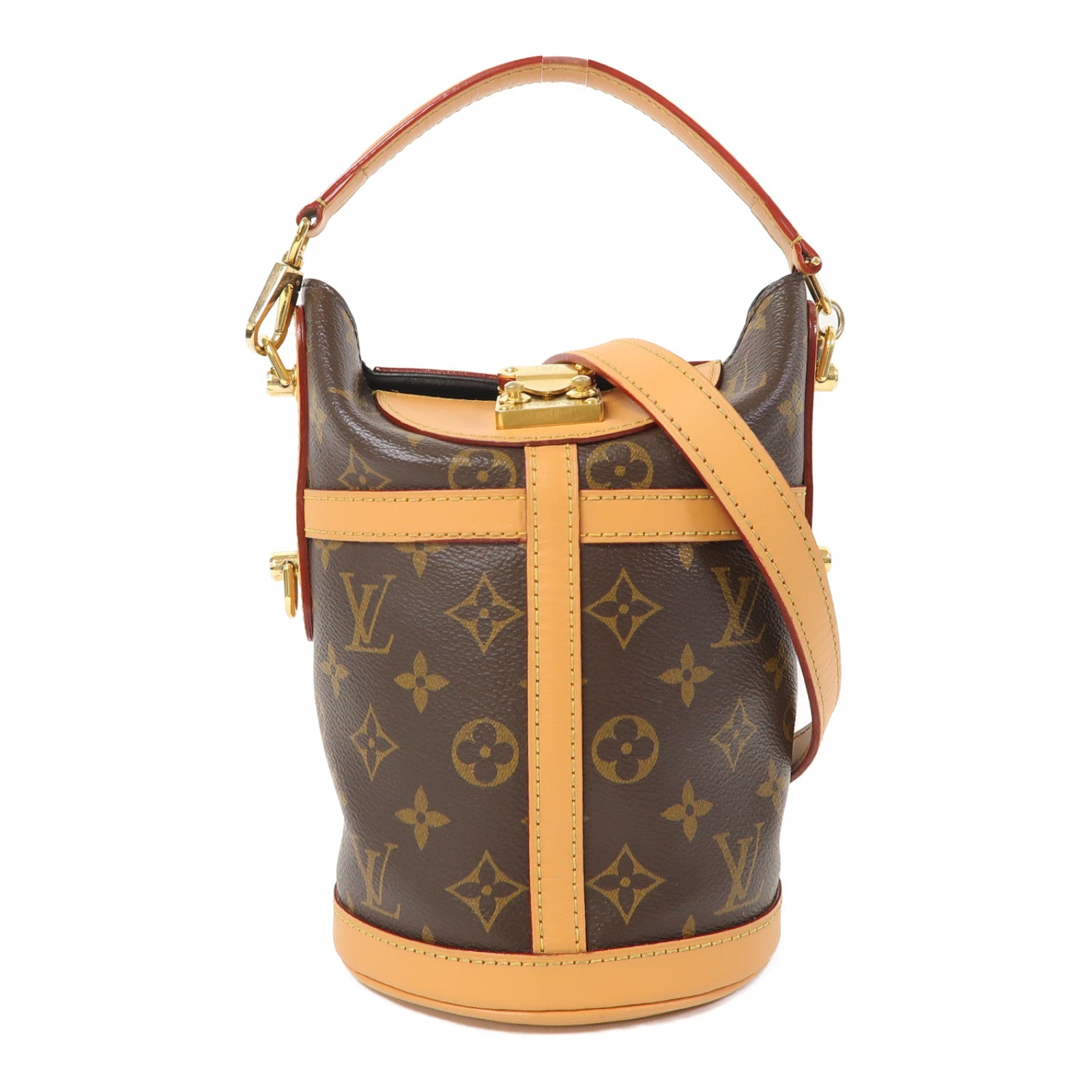 LOUIS VUITTON 【激減優惠】Monogram Duffle金扣手挽肩背兩用袋啡色