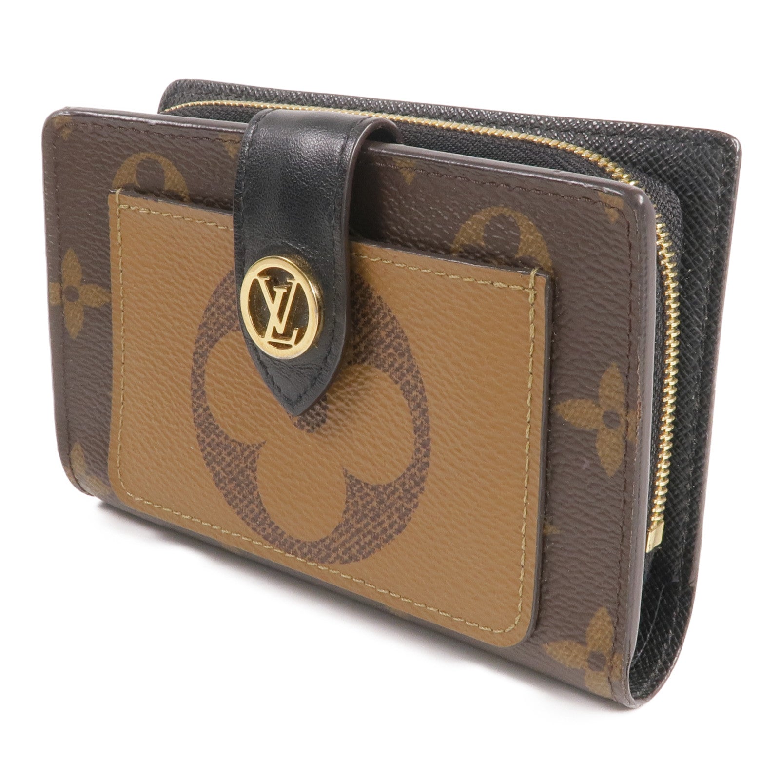 LOUIS VUITTON Monogram/Monogram Giant Reverse Juliet Wallet金扣錢包