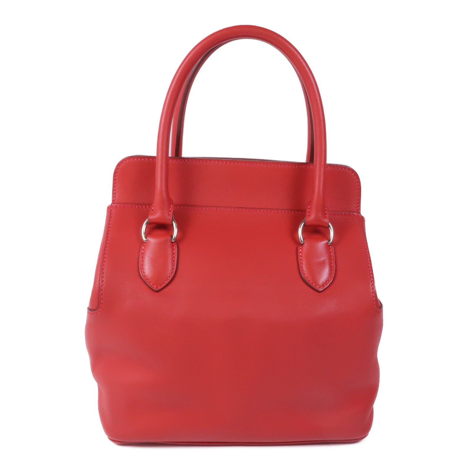 HERMES Swift皮革ToolBox 20銀扣手挽肩背兩用袋Vermillion