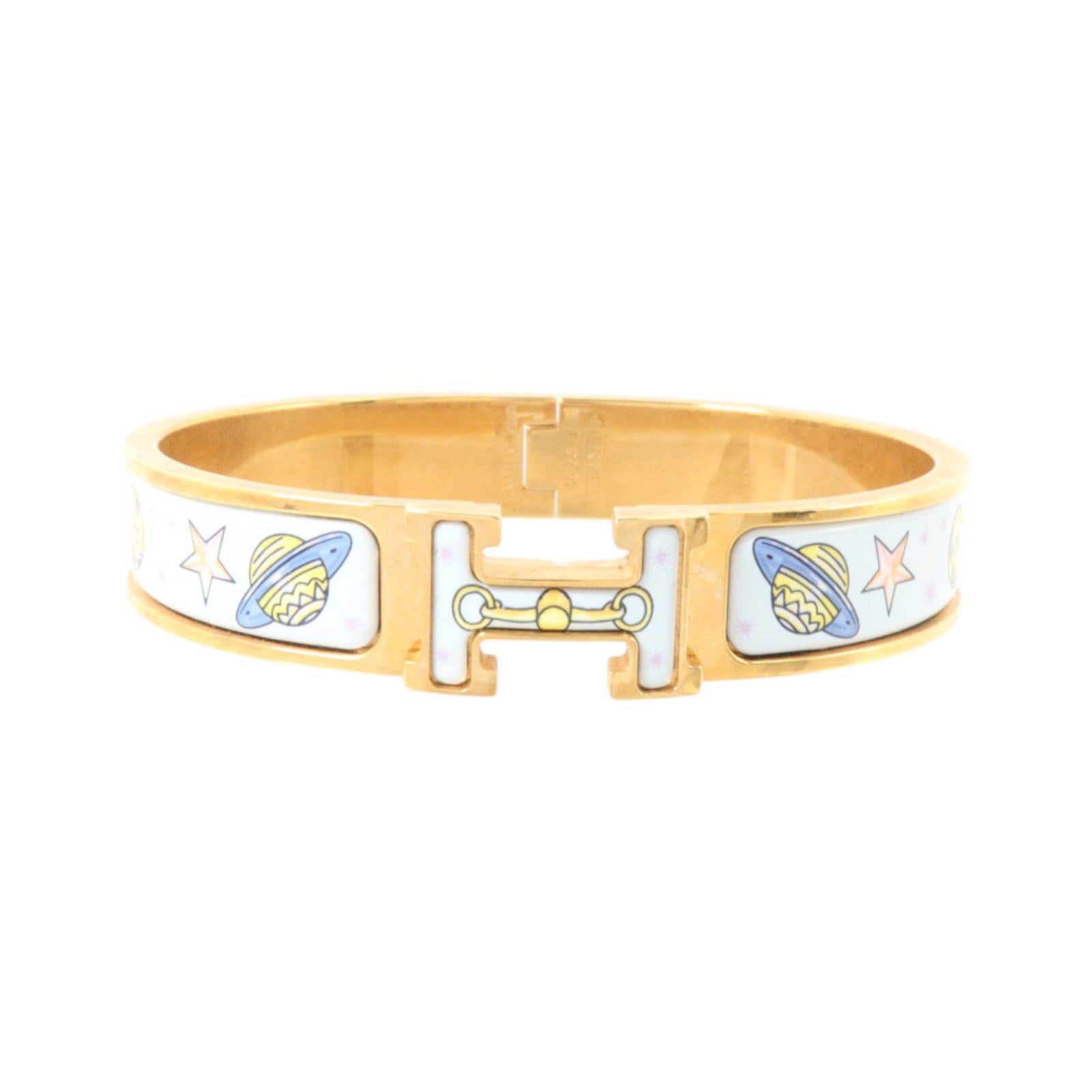HERMES 金屬/琺瑯Clic H Bracelet金扣手鏈