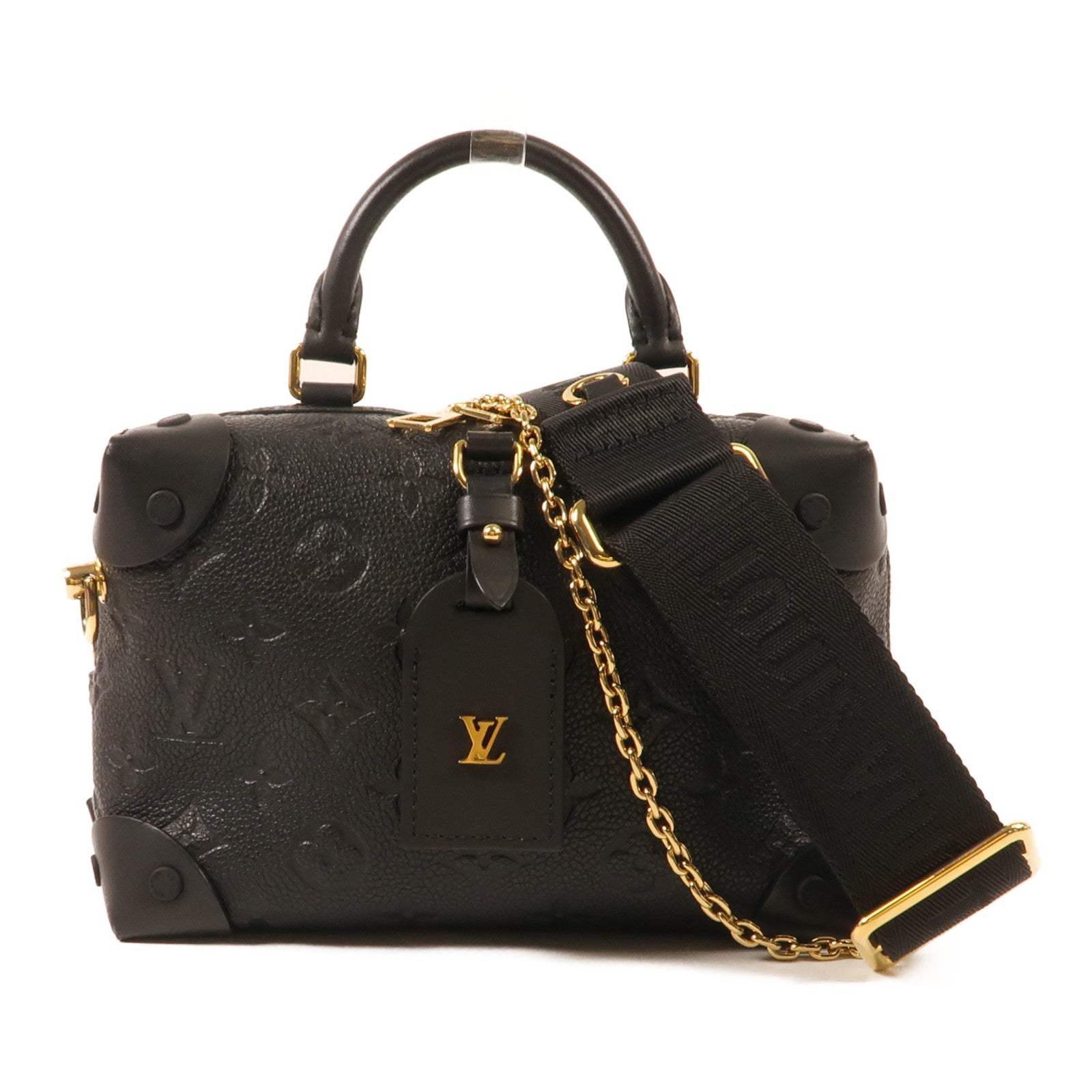 LOUIS VUITTON Monogram Empreinte Petite金扣手挽肩背兩用袋
