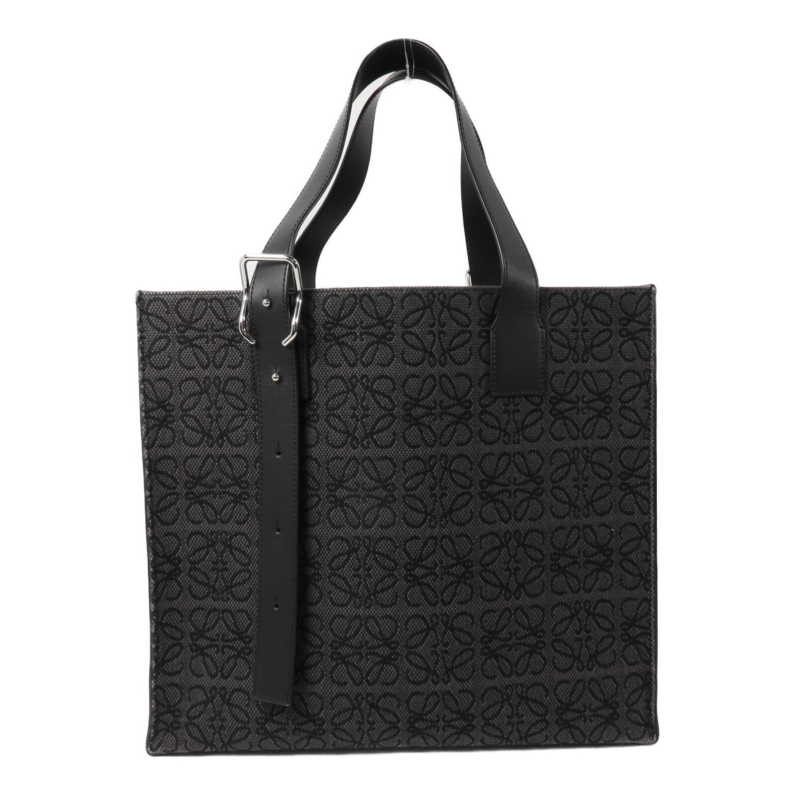 LOEWE 帆布/牛皮皮革Anagram肩背袋