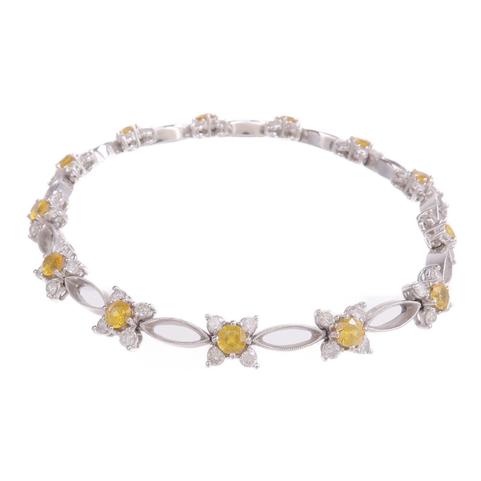 JEWELRY 18K白金Diamond Color Stone Bracelet手鏈