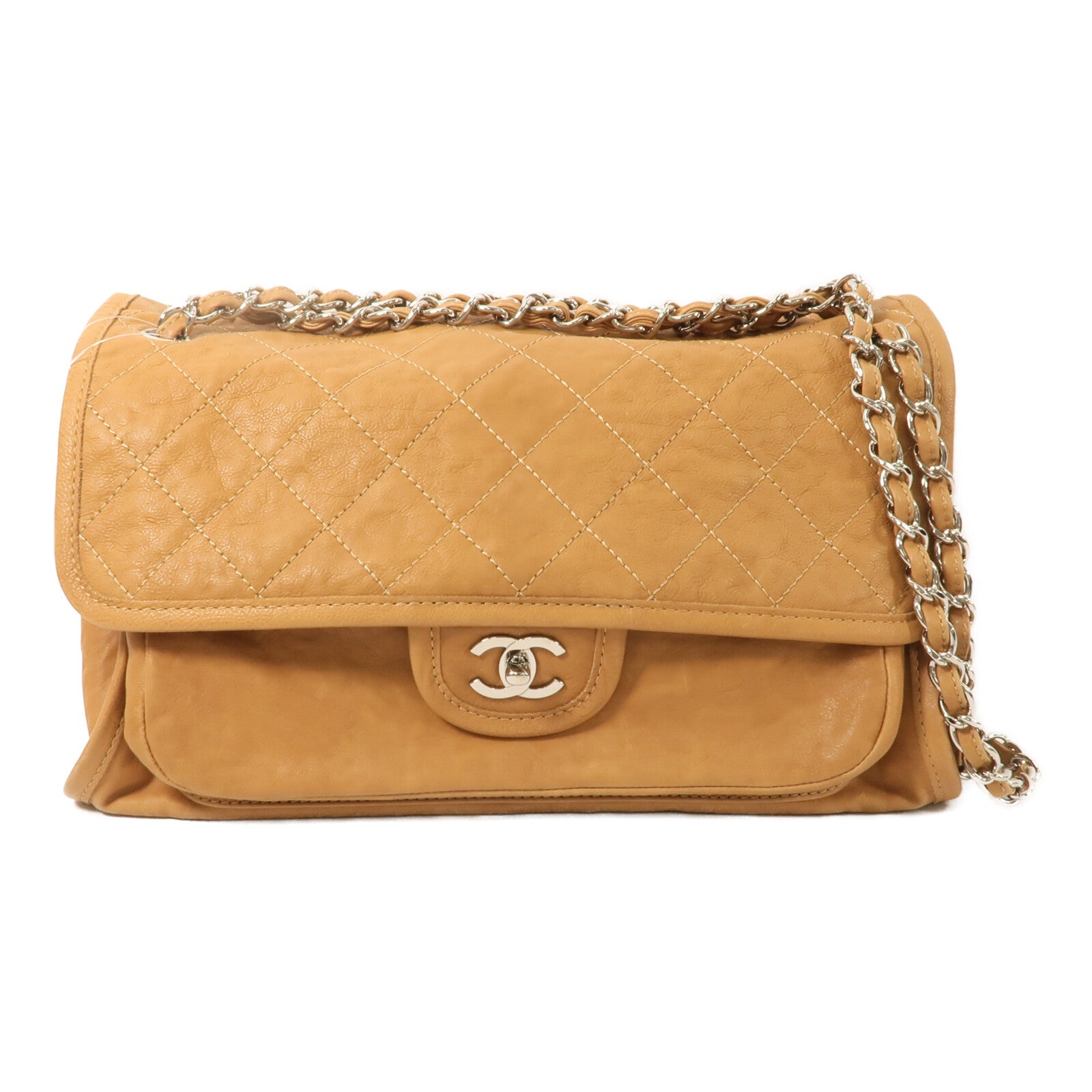 CHANEL 牛皮皮革Chain Shoulder鏈帶肩背袋