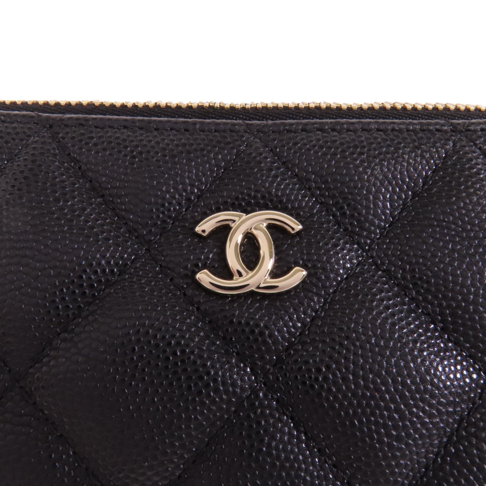 CHANEL 牛皮皮革Clutch銀扣手拿包