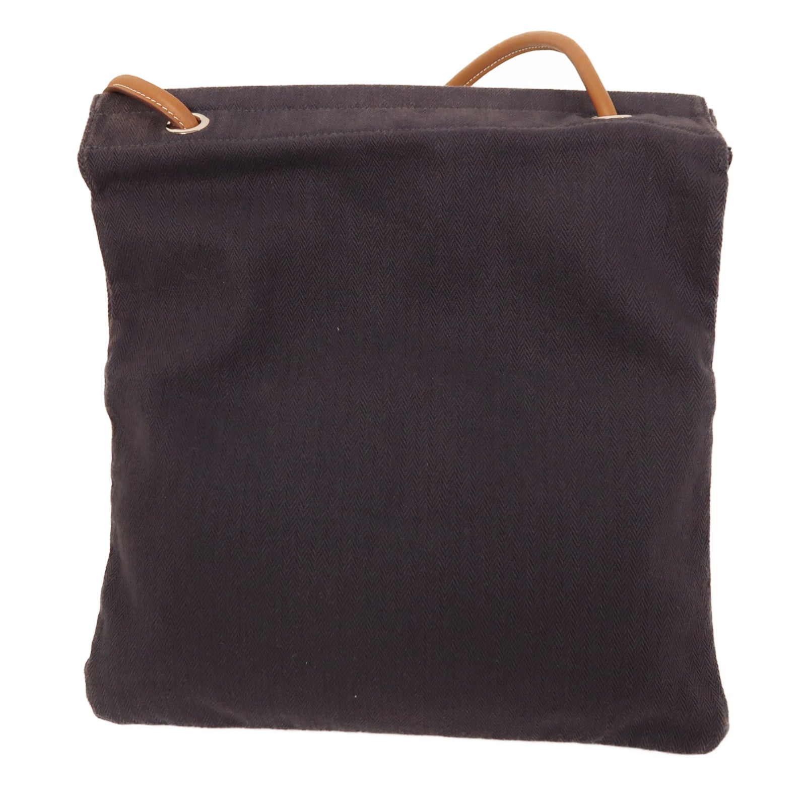 HERMES 帆布Aline銀扣肩背袋藍色
