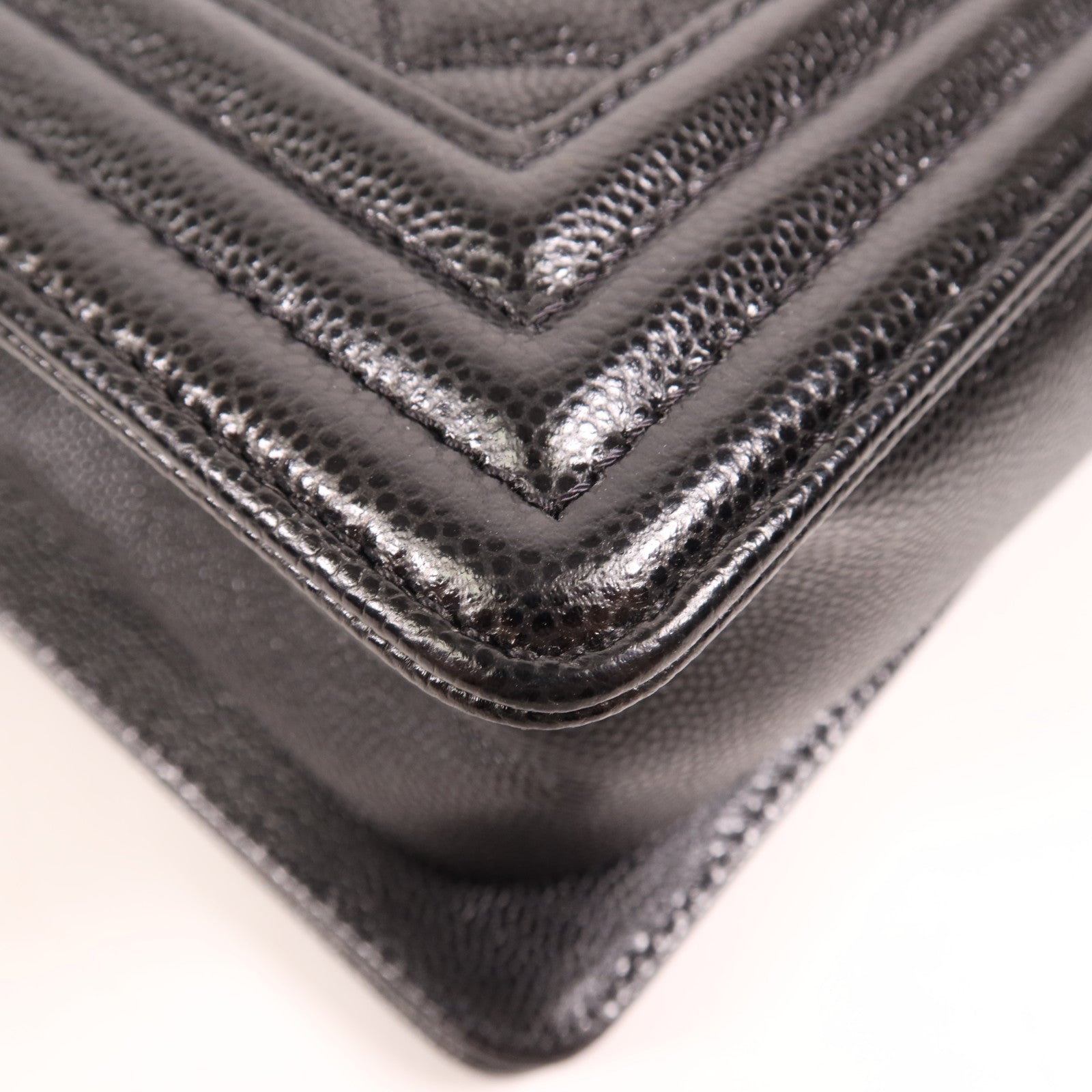 CHANEL 牛皮皮革Boy 25銀扣肩背袋