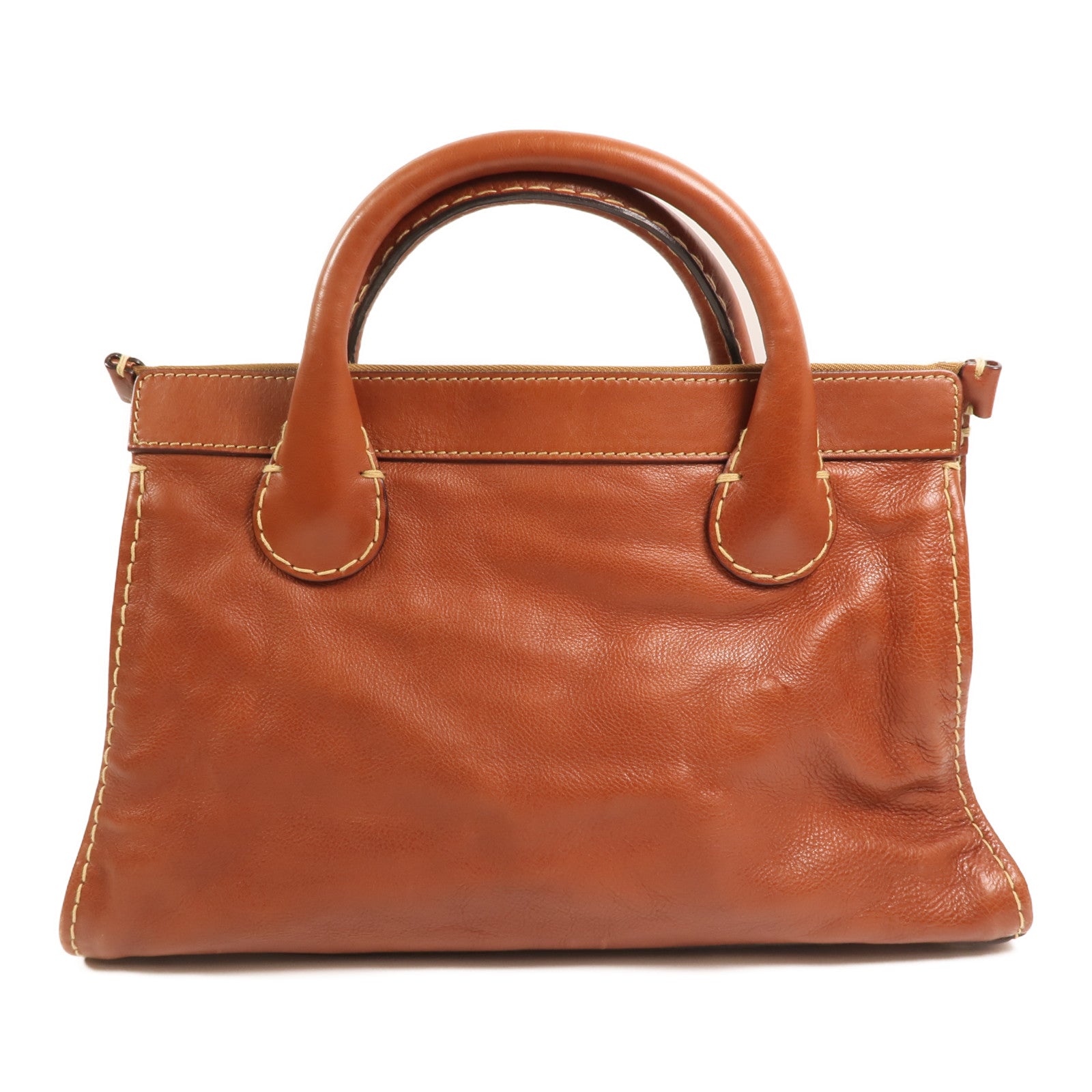 Chloe 牛皮皮革Hand Bag銀扣手挽袋