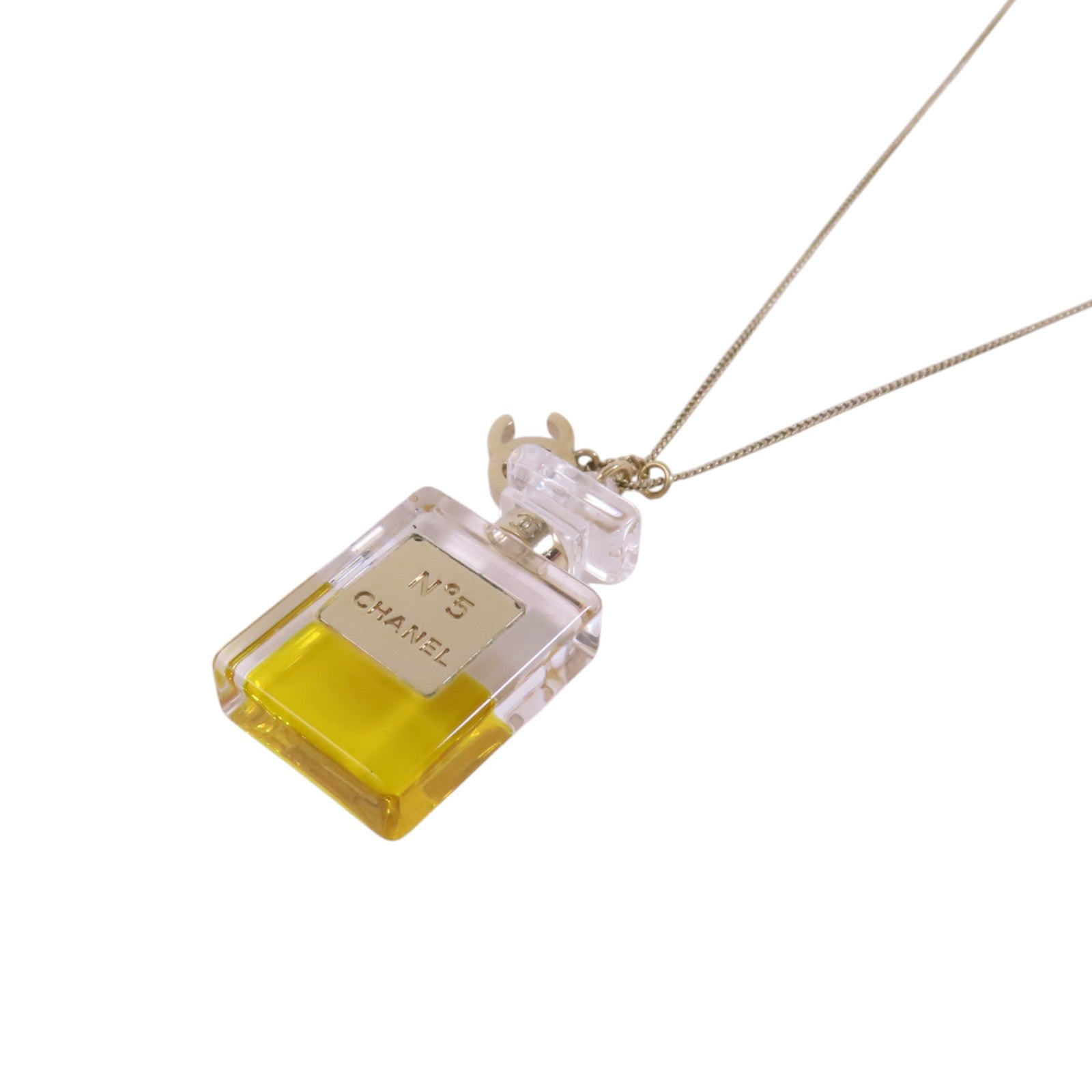 CHANEL 【激減優惠】金屬/PVC Chanel No.5 Necklace金扣項鏈