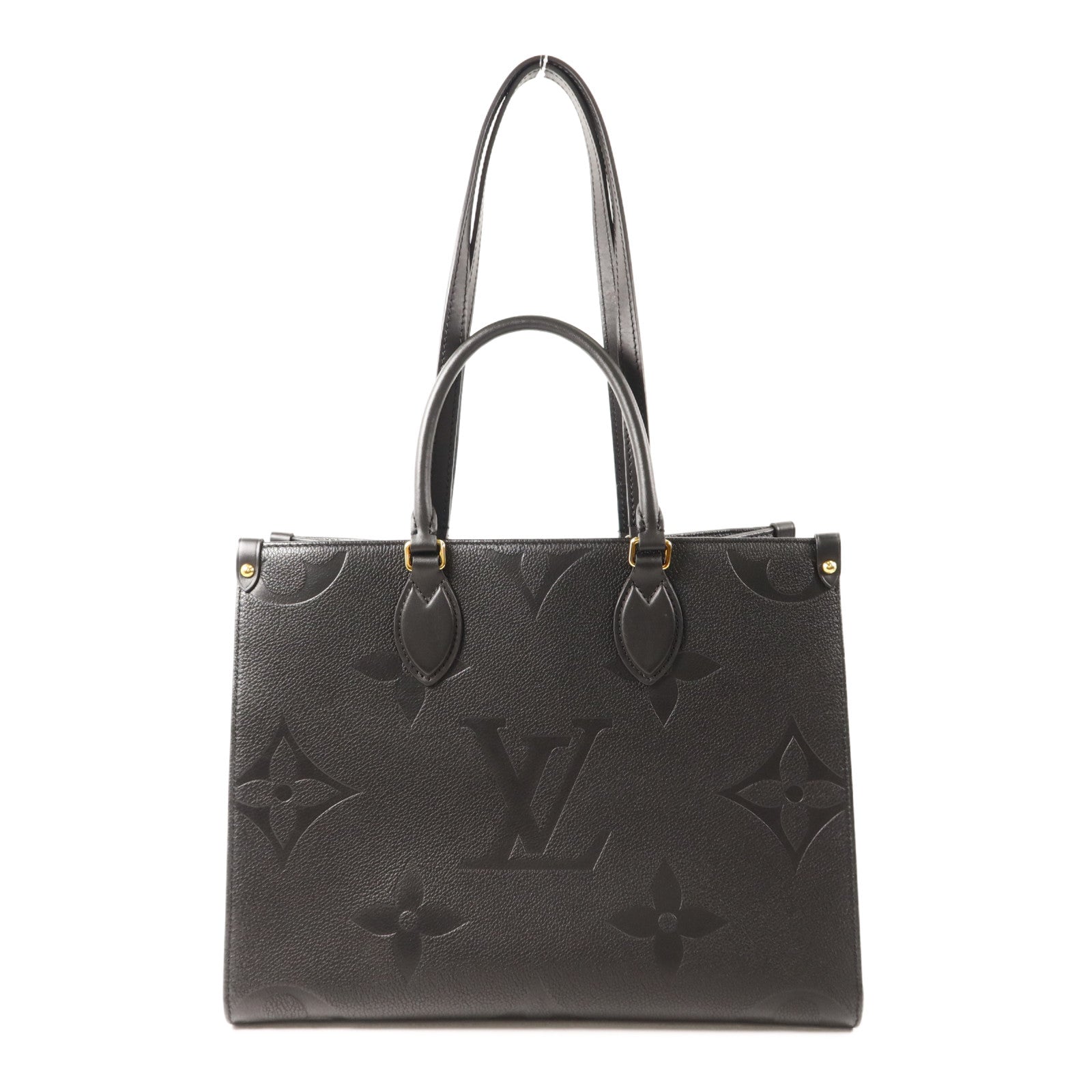 LOUIS VUITTON Monogram Empreinte On The Go MM金扣手挽肩背兩用袋