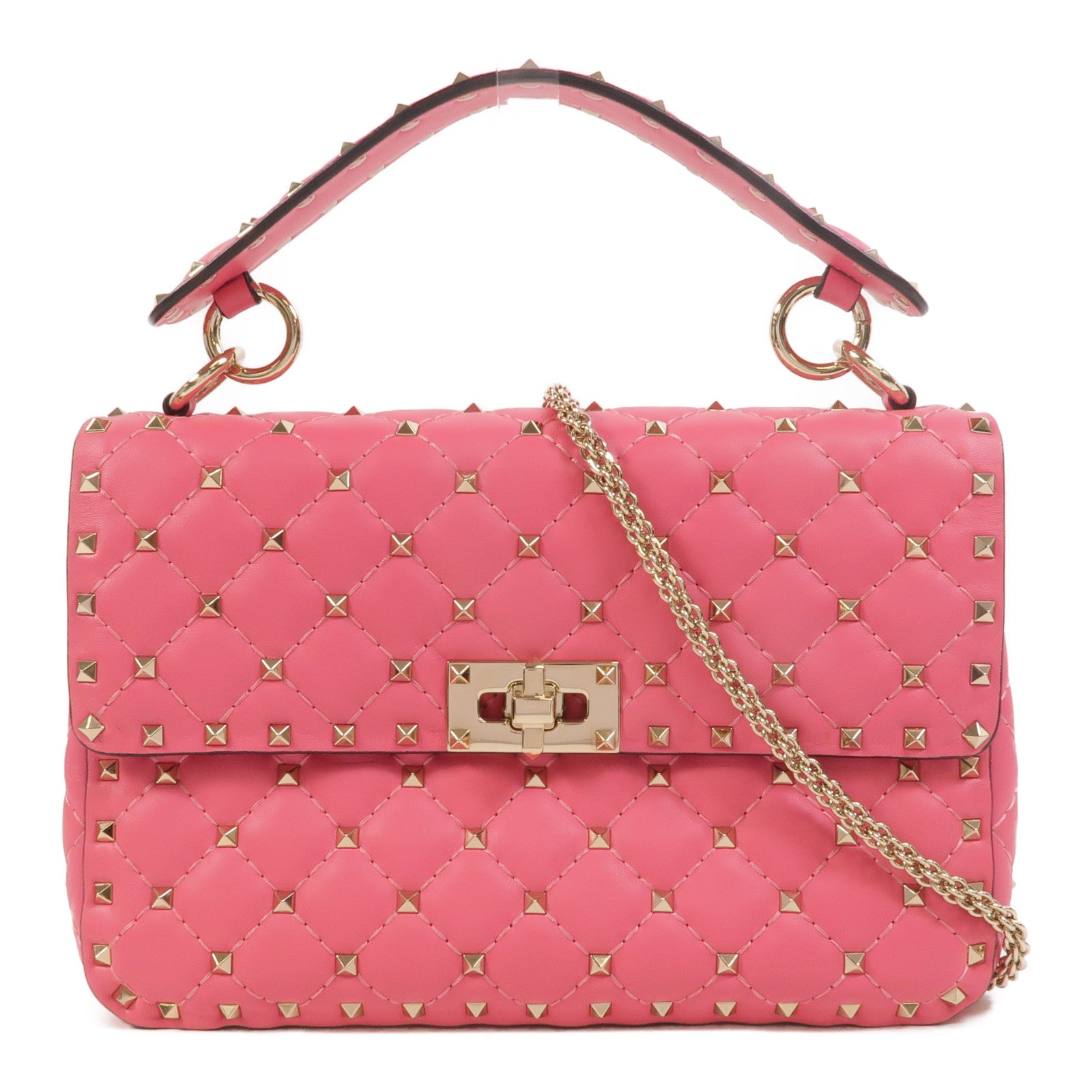 Valentino 牛皮皮革Rockstud Spike手挽肩背兩用袋