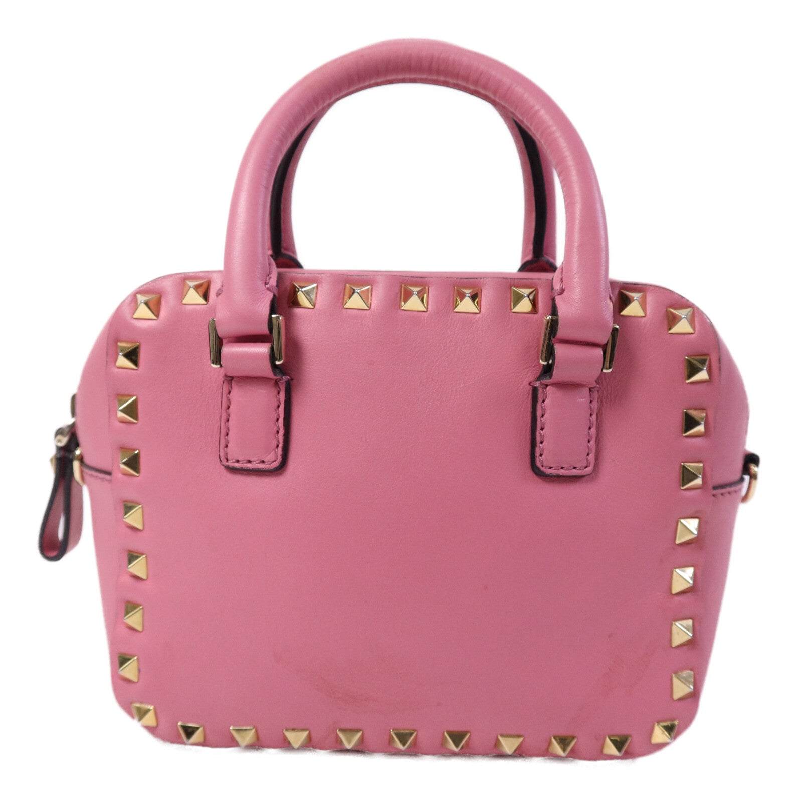 Valentino 【激減優惠】牛皮皮革Rockstud 2Way Bag金扣鏈帶手挽肩背兩用袋