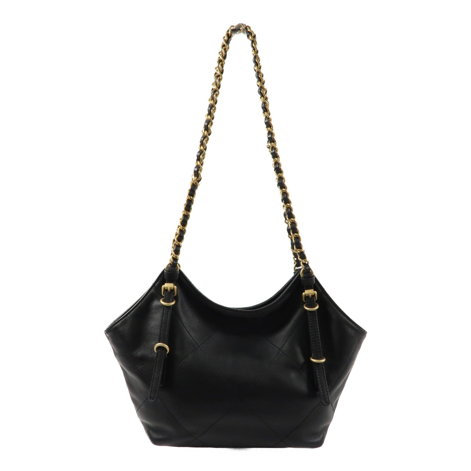 CHANEL 【激減優惠】牛皮皮革Small Chain Tote金扣鏈帶手挽袋