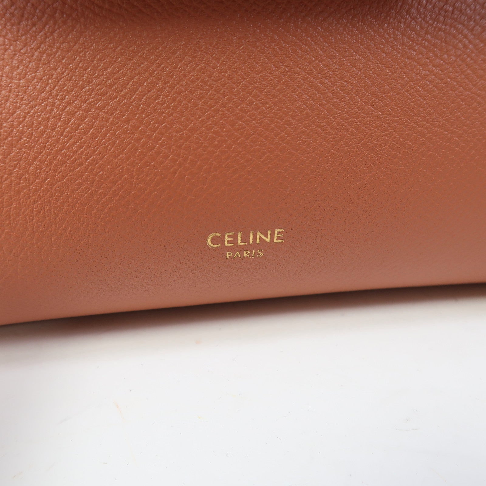 CELINE 牛皮皮革Nano Belt Bag金扣手挽肩背兩用袋粉橙色