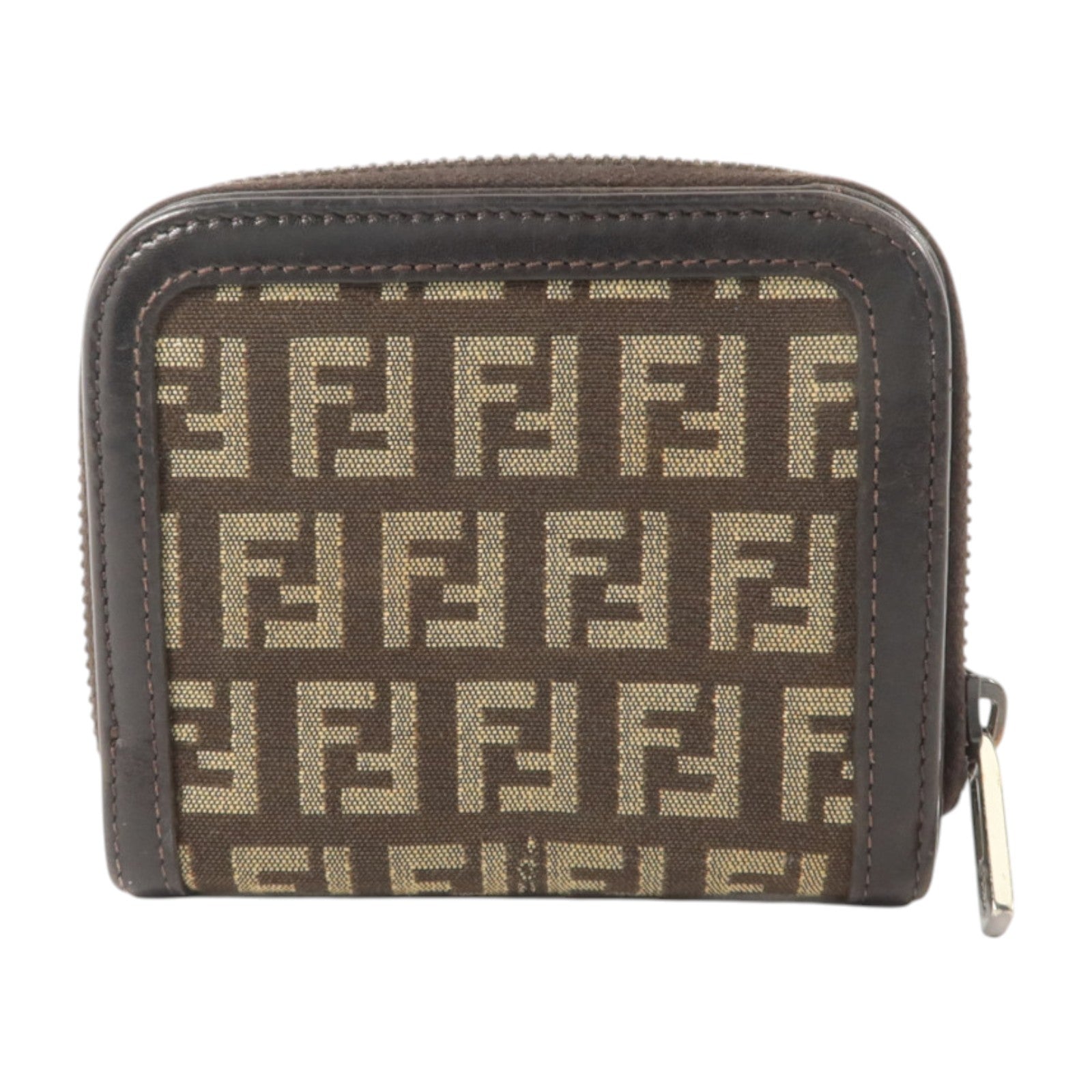 FENDI 帆布Bifold Wallet銀扣錢包