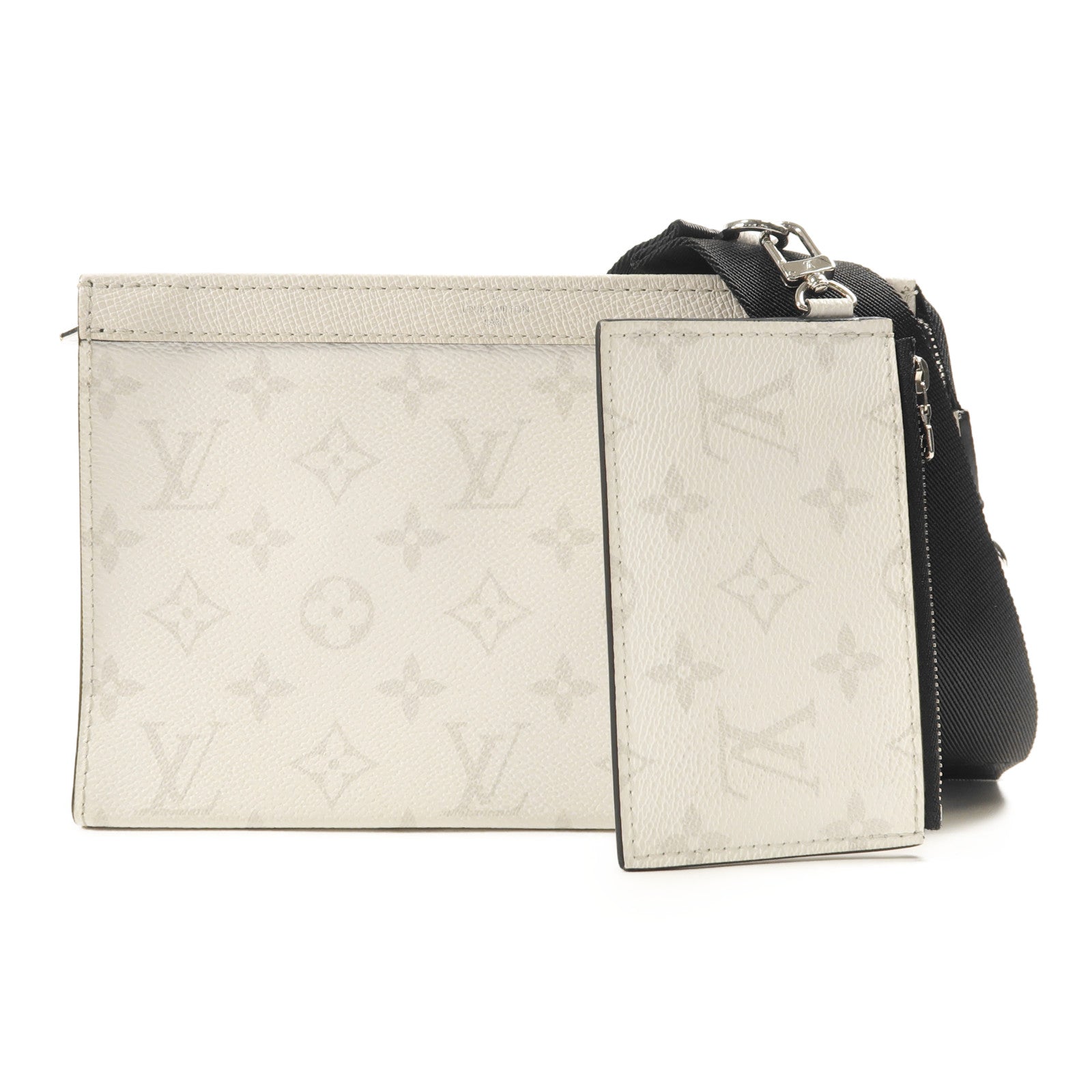 LOUIS VUITTON Monogram Taigarama Gaston銀扣肩背袋