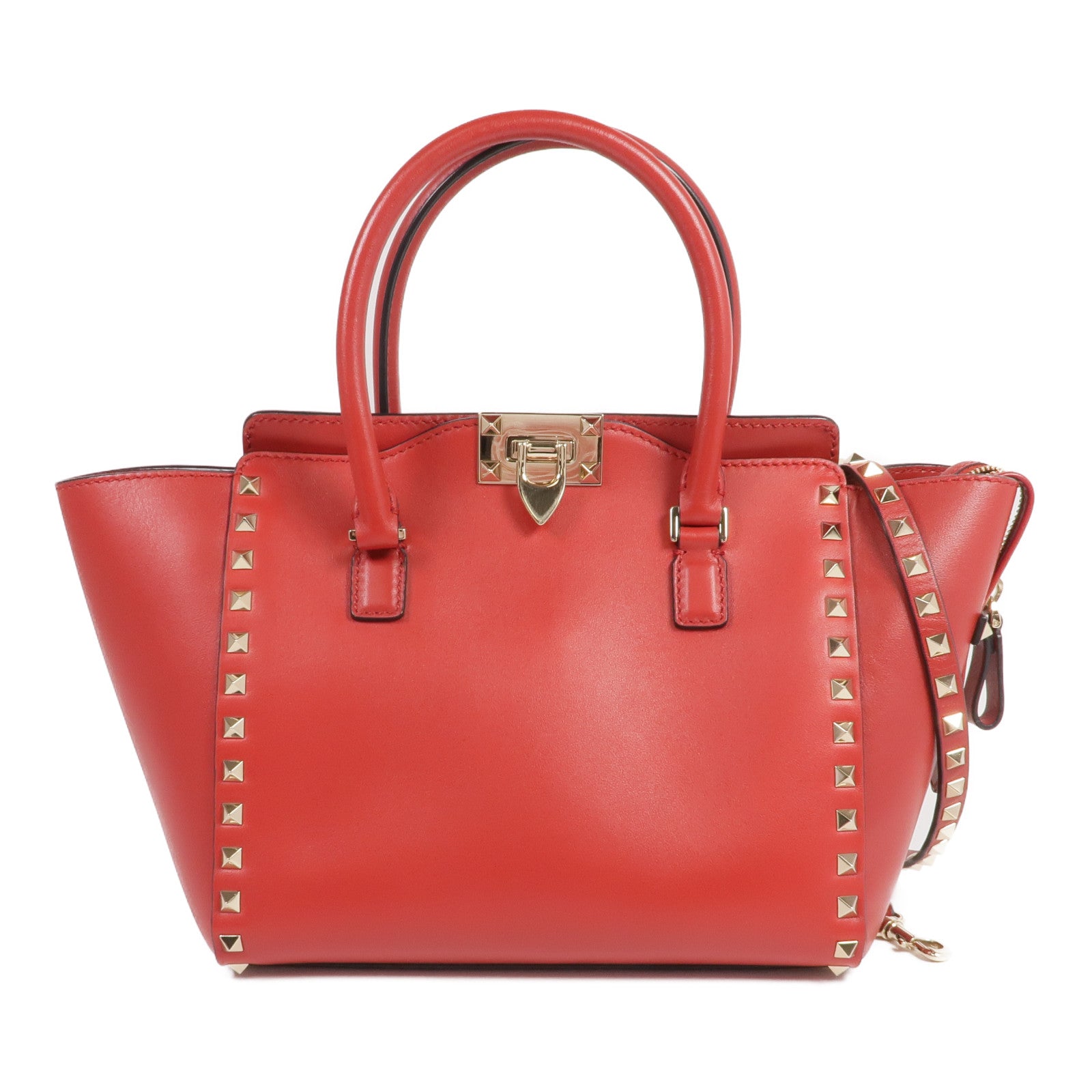 Valentino 牛皮皮革2way Shoulder Bag金扣手挽肩背兩用袋