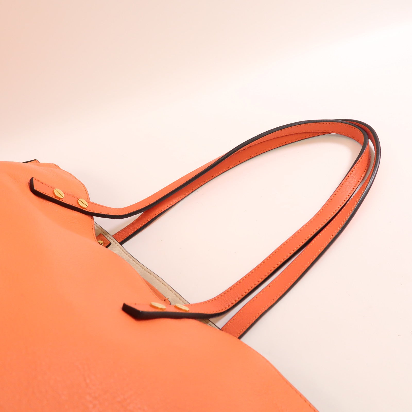 Chloe 牛皮皮革Tote Bag金扣肩背袋