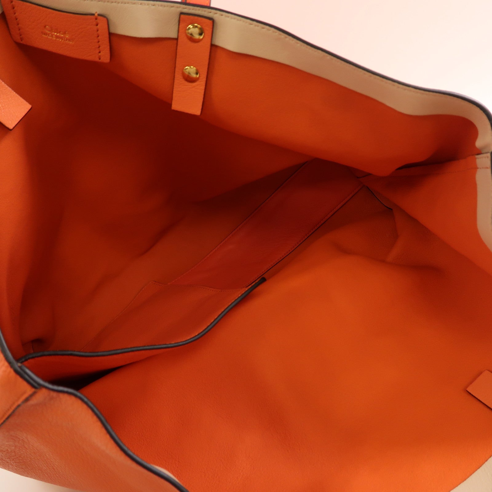 Chloe 牛皮皮革Tote Bag金扣肩背袋