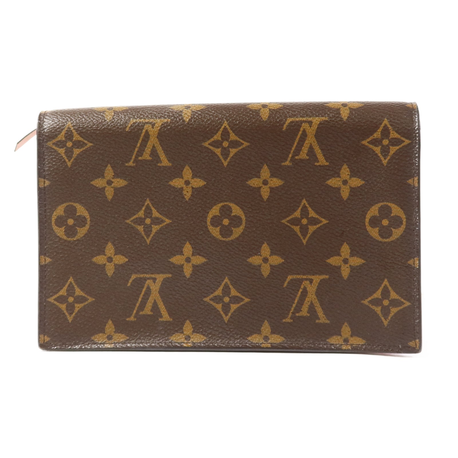 LOUIS VUITTON Monogram Flore Chain Wallet金扣鏈帶肩背袋