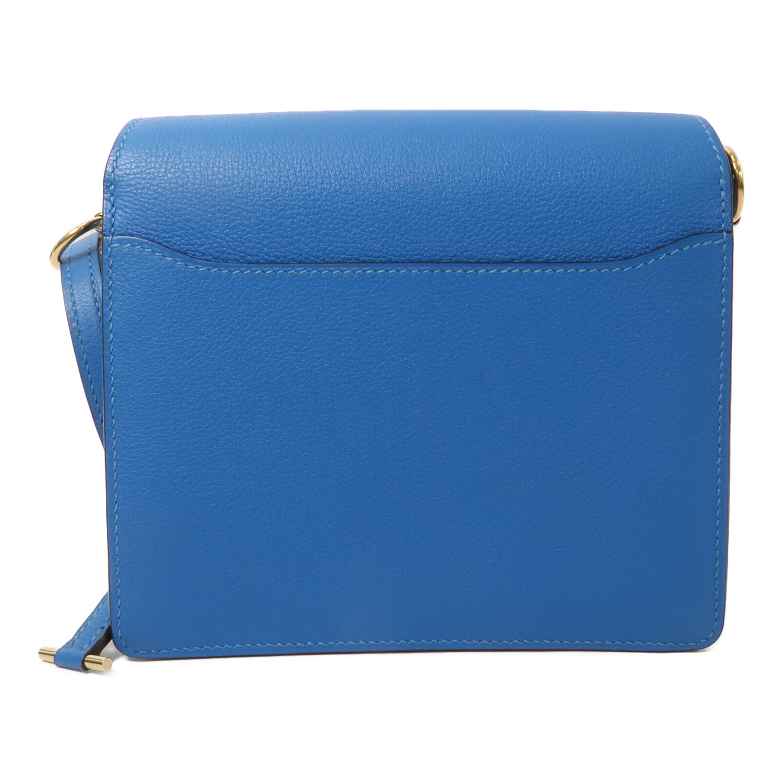 HERMES Evercolor皮革Roulis Mini肩背袋Blue Zanzibar