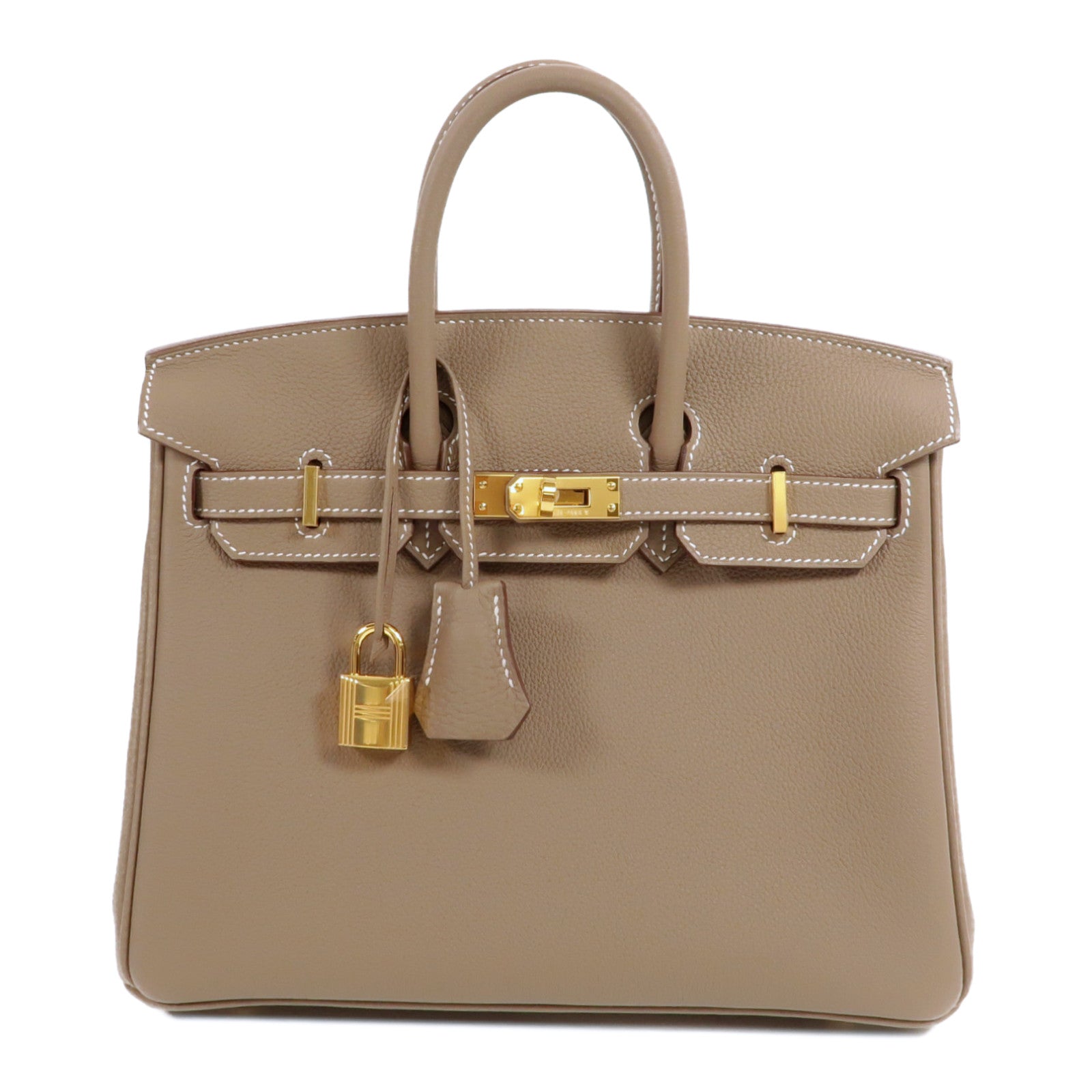 HERMES Togo皮革Birkin 25手挽袋Etoupe