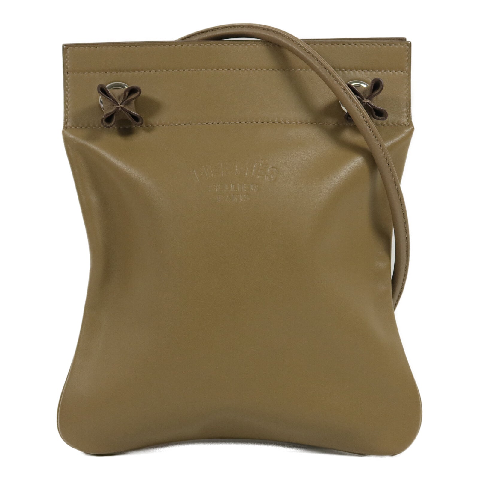 HERMES Swift皮革Aline Mini肩背袋Etoupe