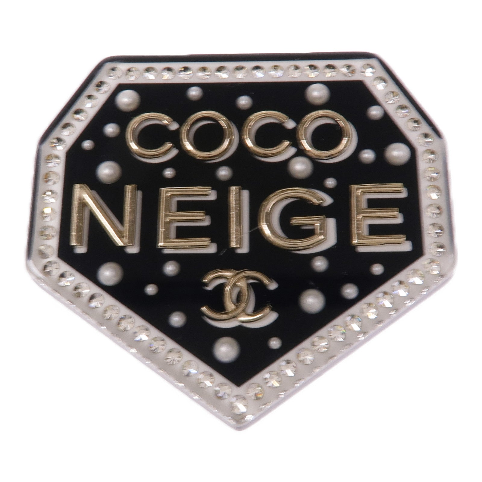 CHANEL PVC Brooch金扣胸針