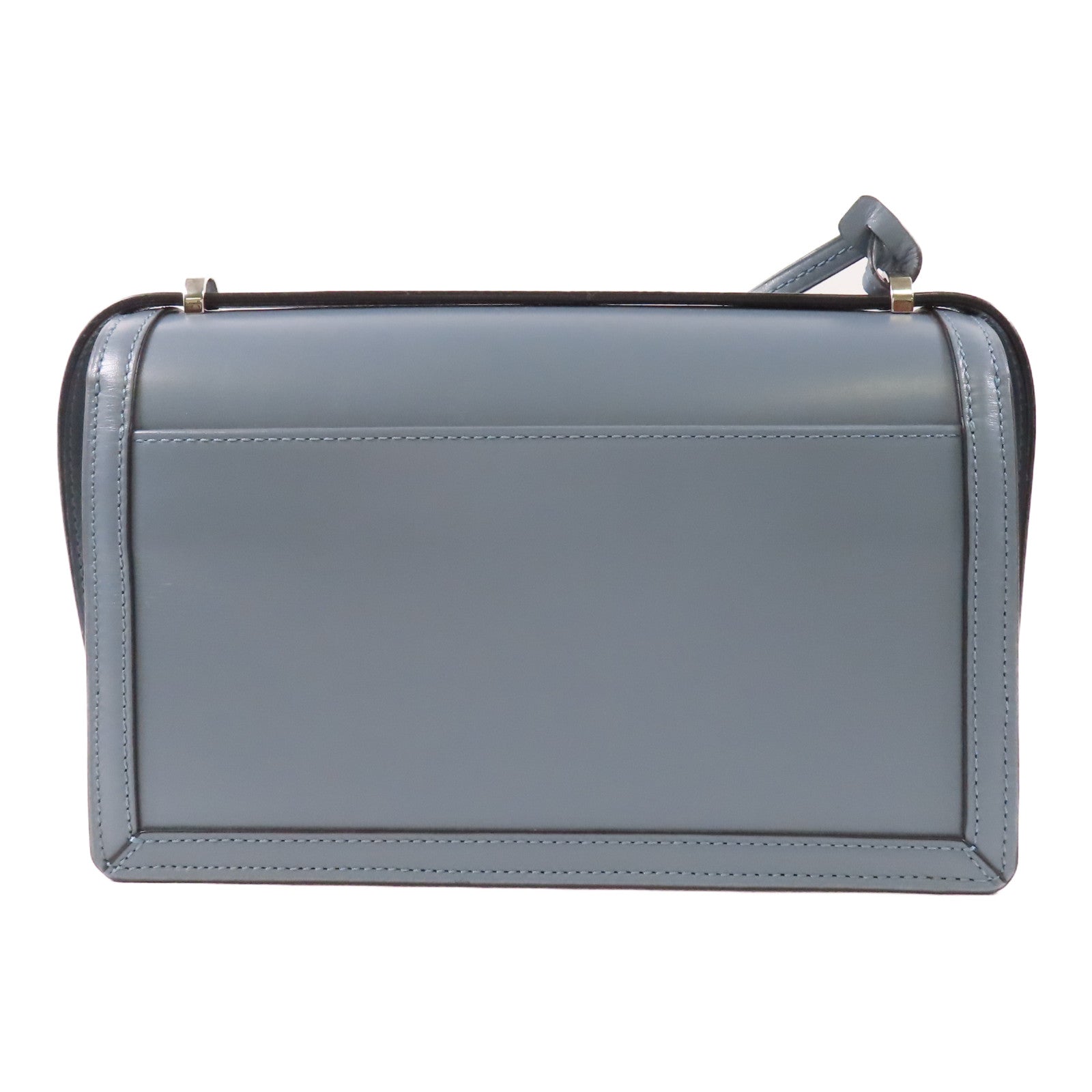 LOEWE 牛皮皮革Barcelona Stone Shoulder Bag銀扣肩背袋