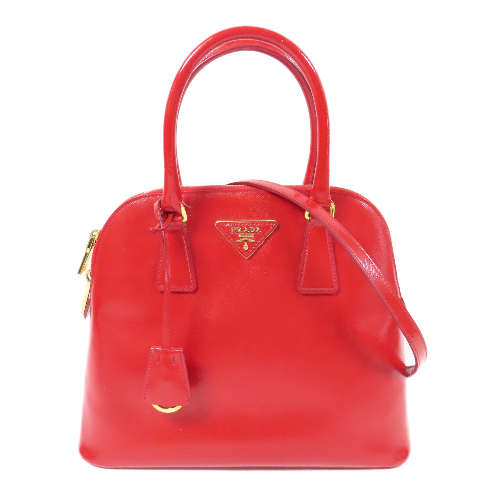 PRADA 牛皮皮革2 Way Shoulder金扣手挽肩背兩用袋