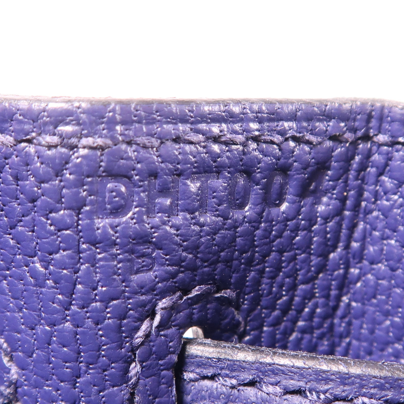 HERMES Clemence皮革Kelly Ado銀扣背包Bleu Saphir