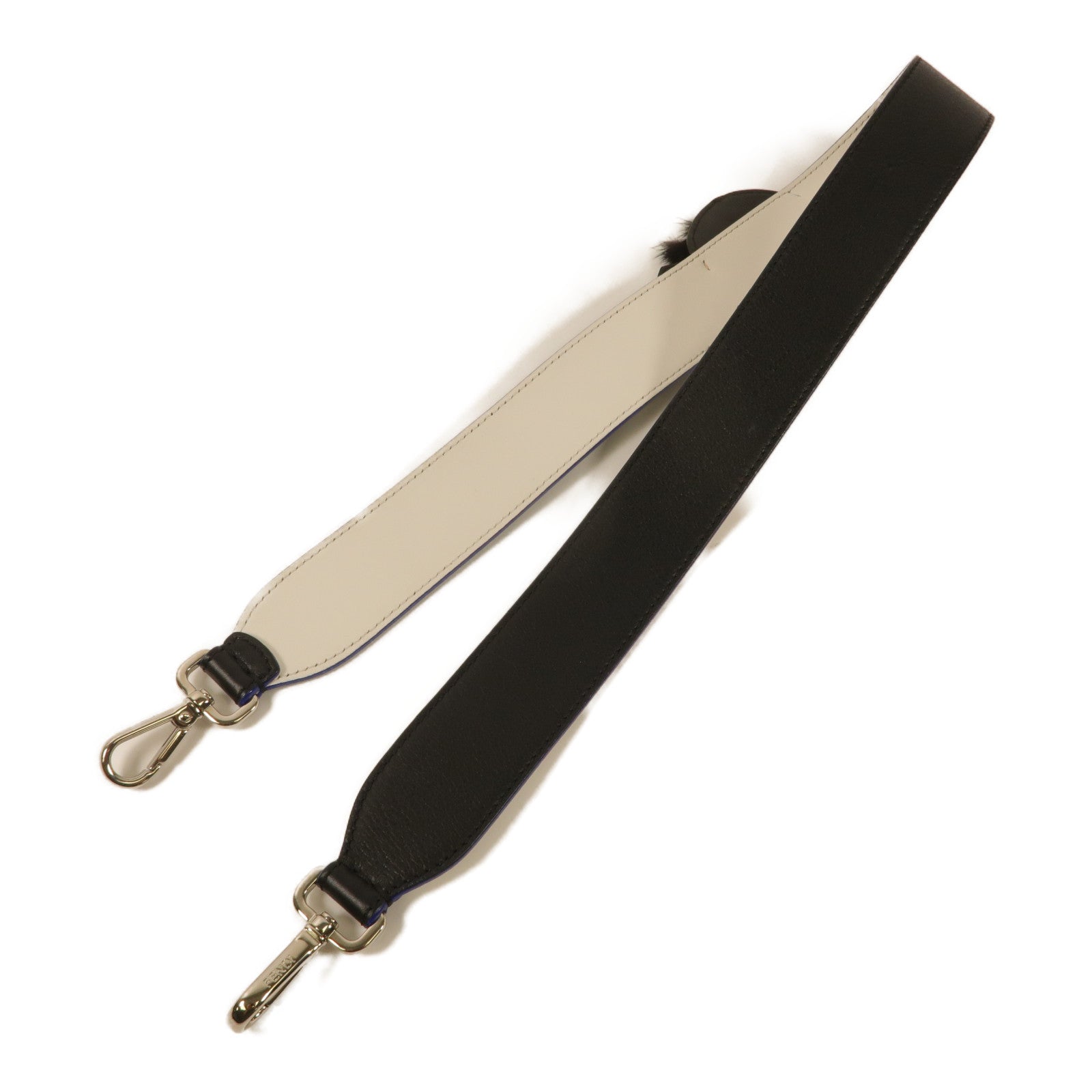 FENDI 牛皮皮革Shoulder Strap銀扣肩帶