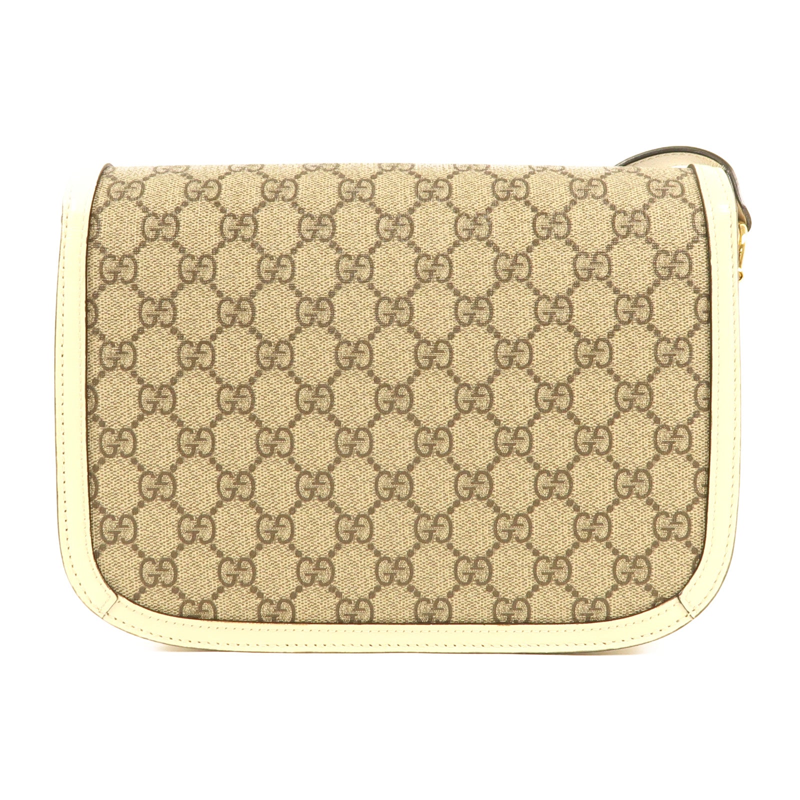 GUCCI 塗層帆布Horsebit 1955金扣肩背袋