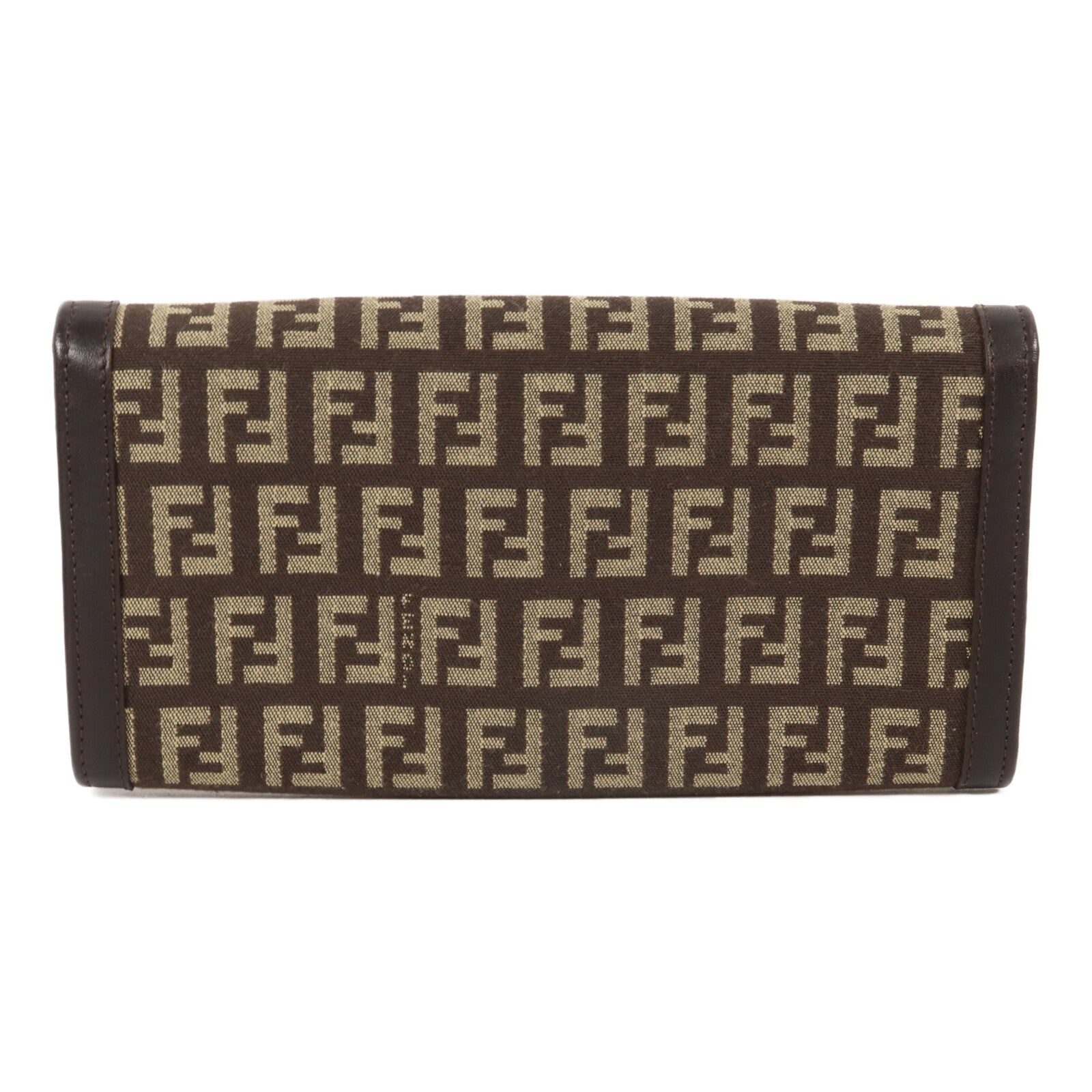FENDI 帆布/皮革Zucca Long Wallet長錢包