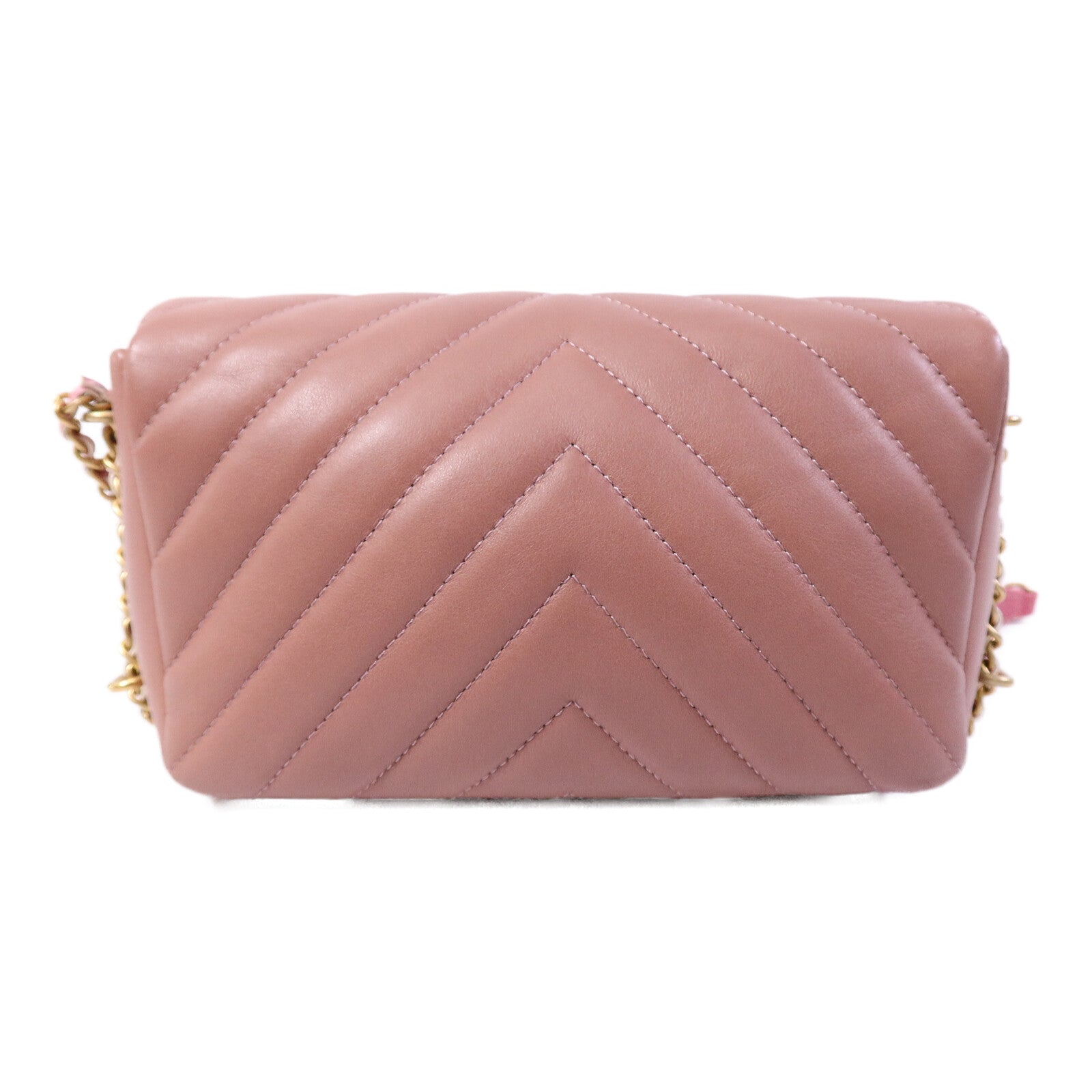 CHANEL 羊皮皮革Chain shoulder鏈帶肩背袋