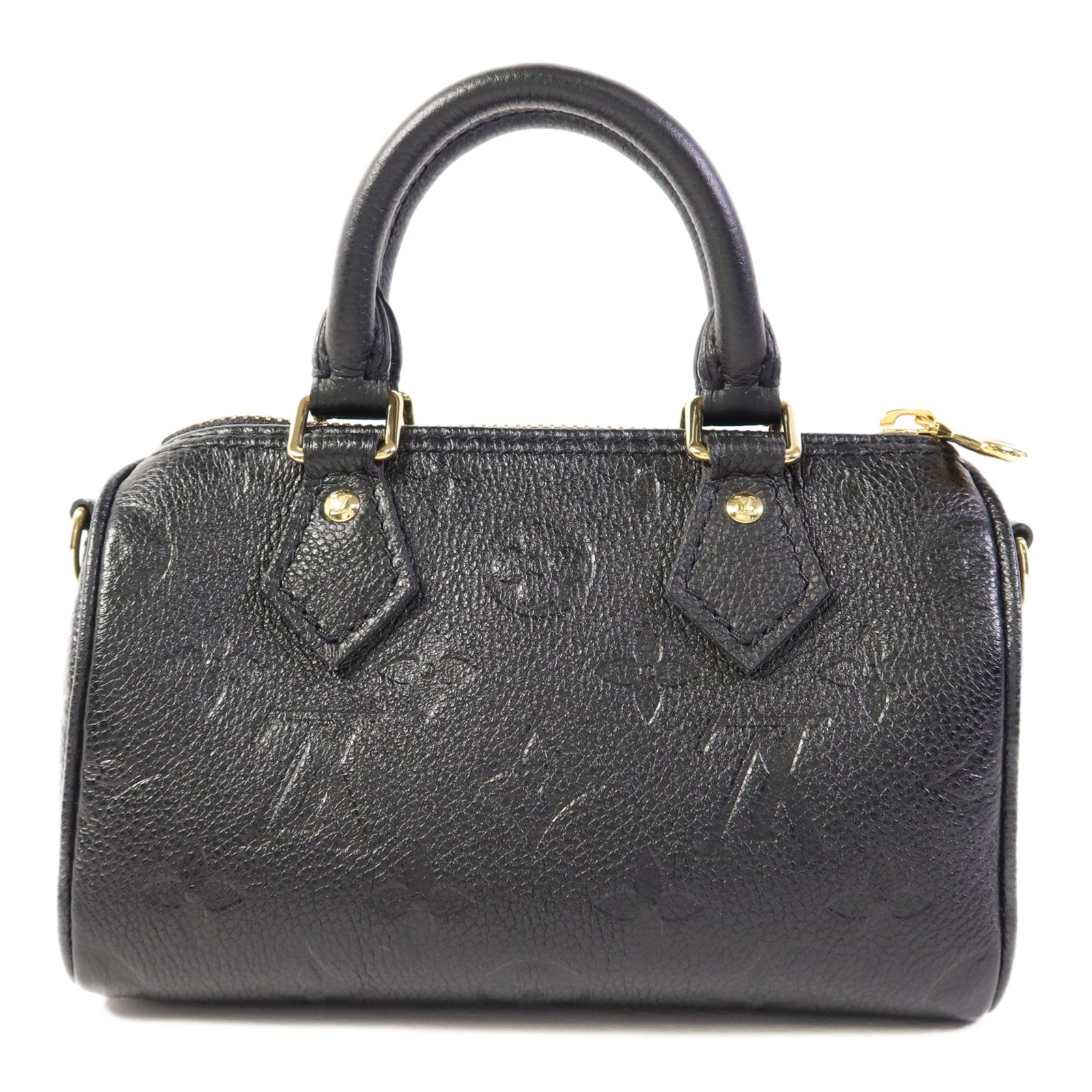 LOUIS VUITTON Monogram Empreinte Nano Speedy金扣手挽肩背兩用袋