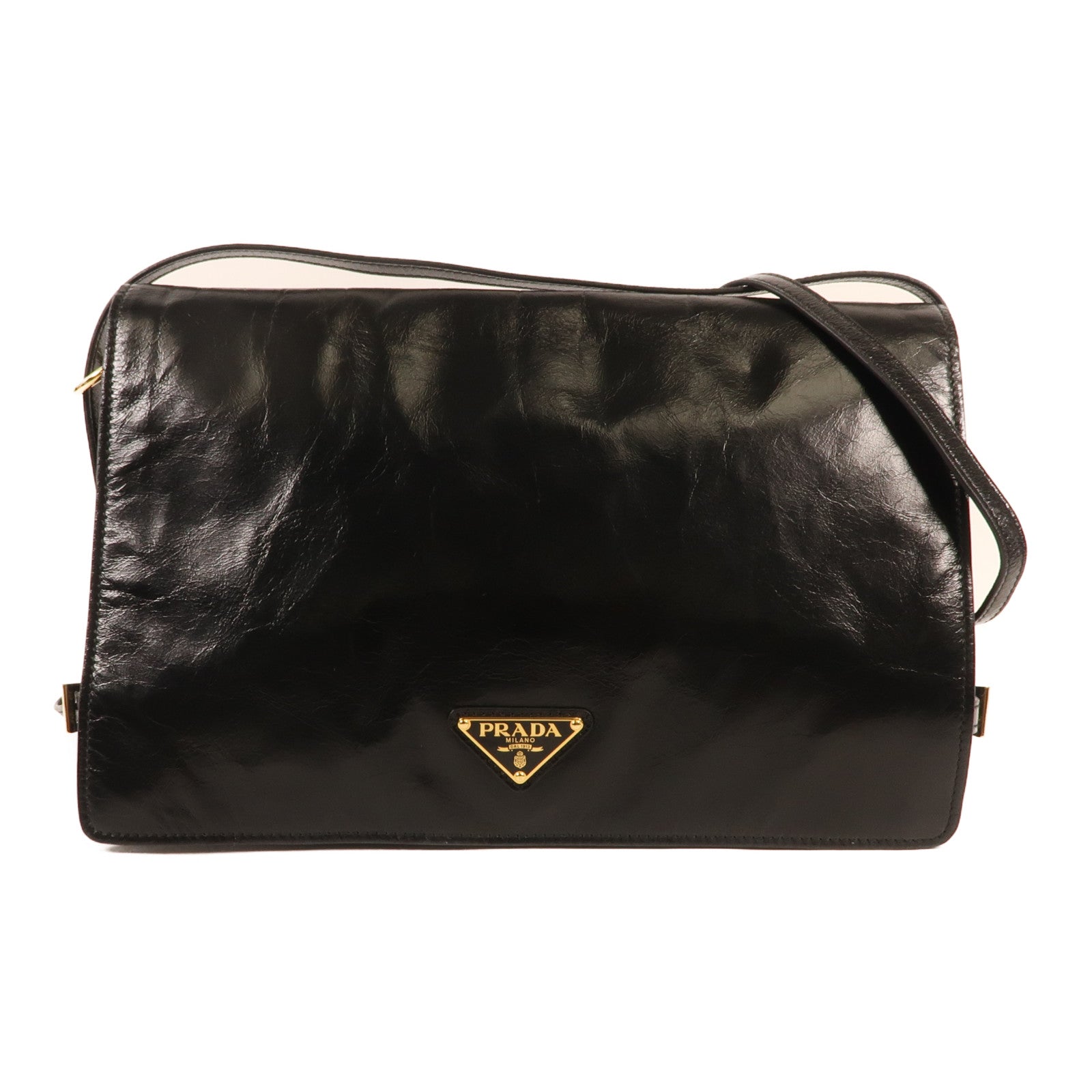 PRADA 【激減優惠】牛皮皮革Shoulder Bag金扣肩背袋