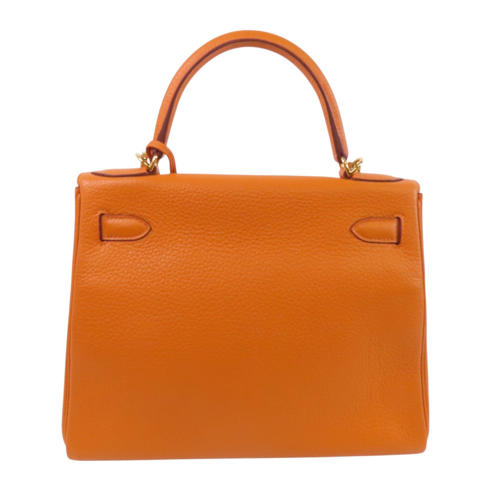 HERMES Clemence皮革Kelly 28金扣手挽肩背兩用袋