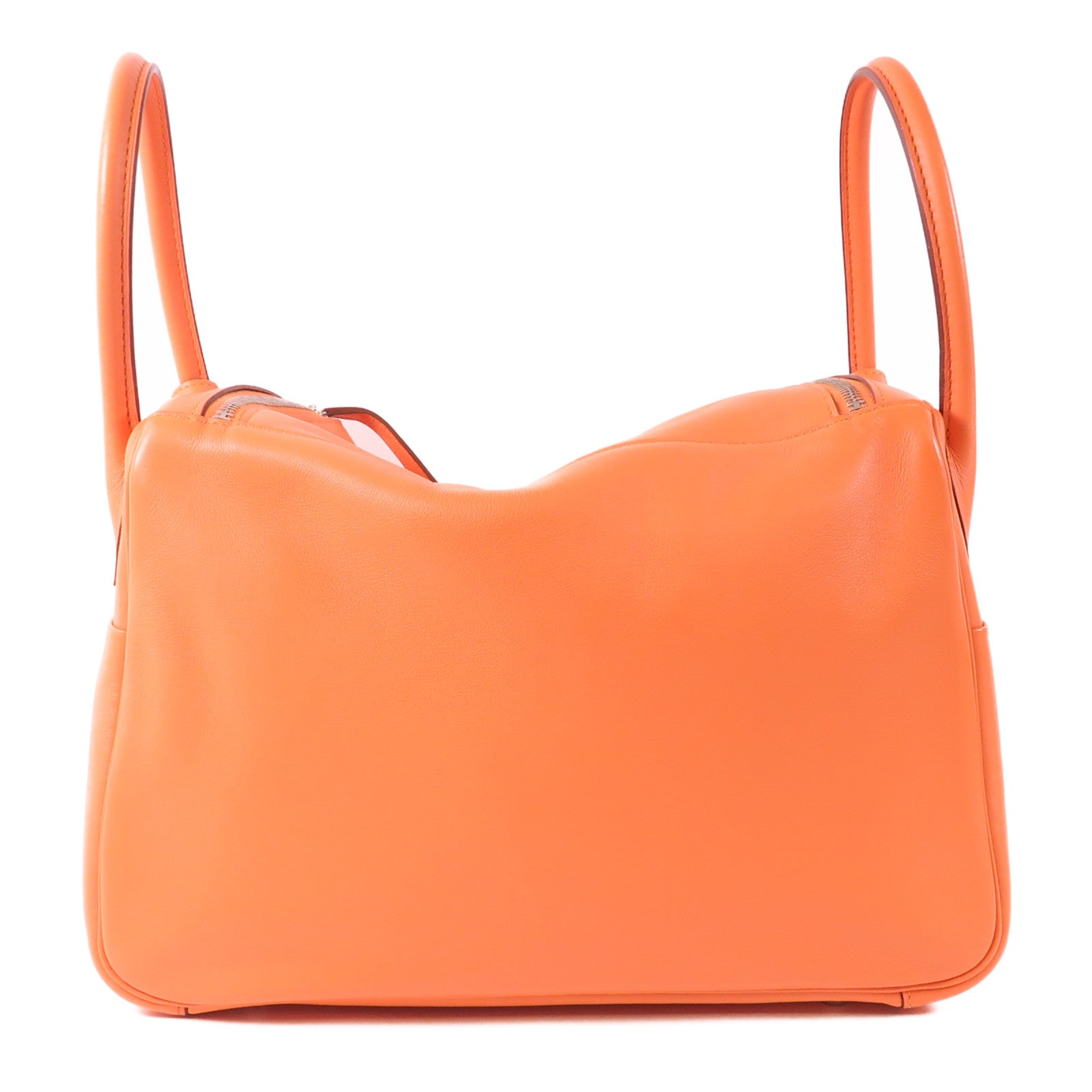 HERMES 【激減優惠】Swift皮革Lindy 34銀扣手挽肩背兩用袋Crevette