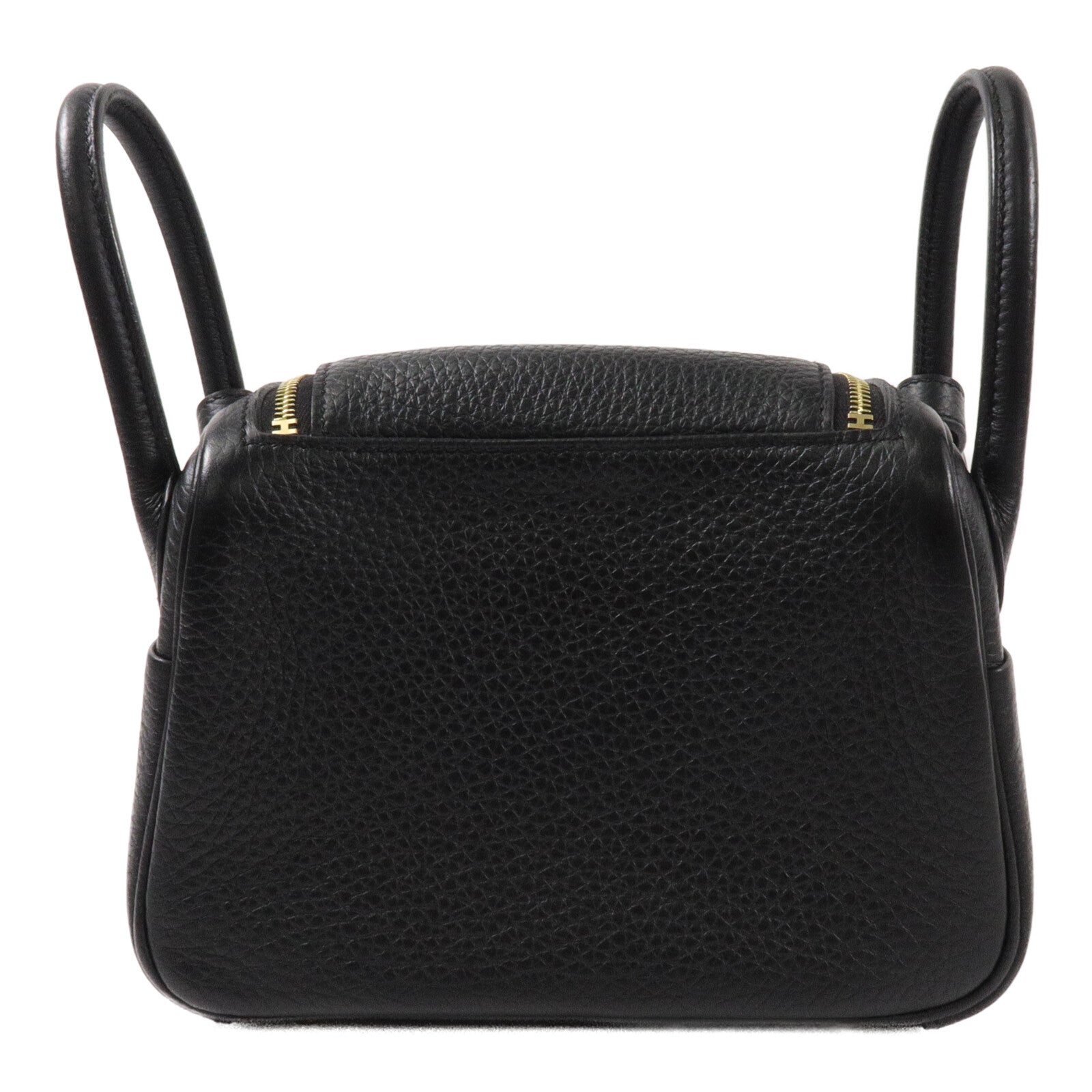 HERMES Clemence皮革Mini Lindy手挽肩背兩用袋Noir