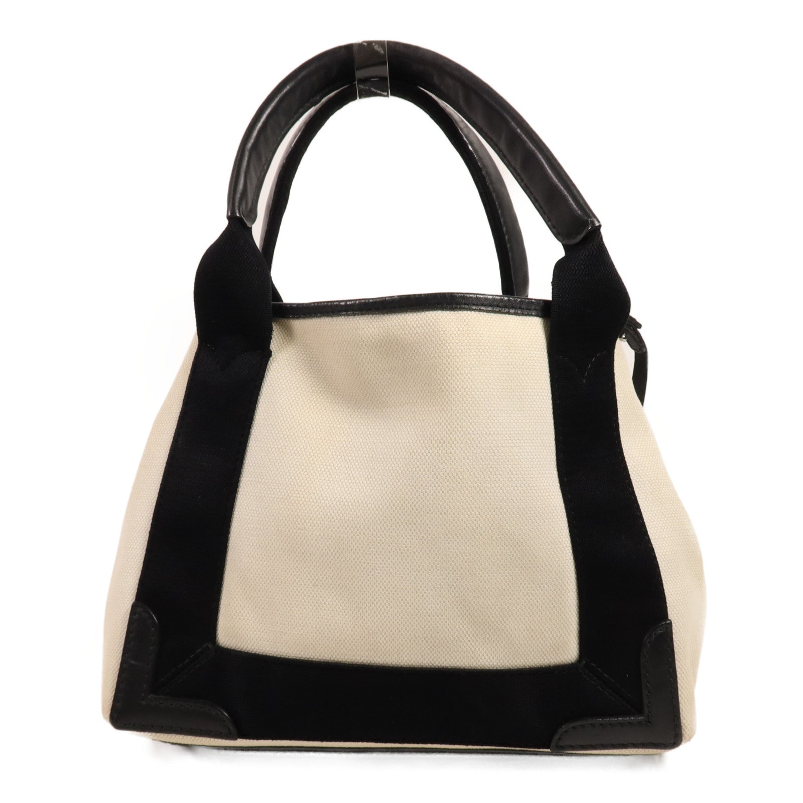 BALENCIAGA 帆布Cabas XS銀扣手挽肩背兩用袋