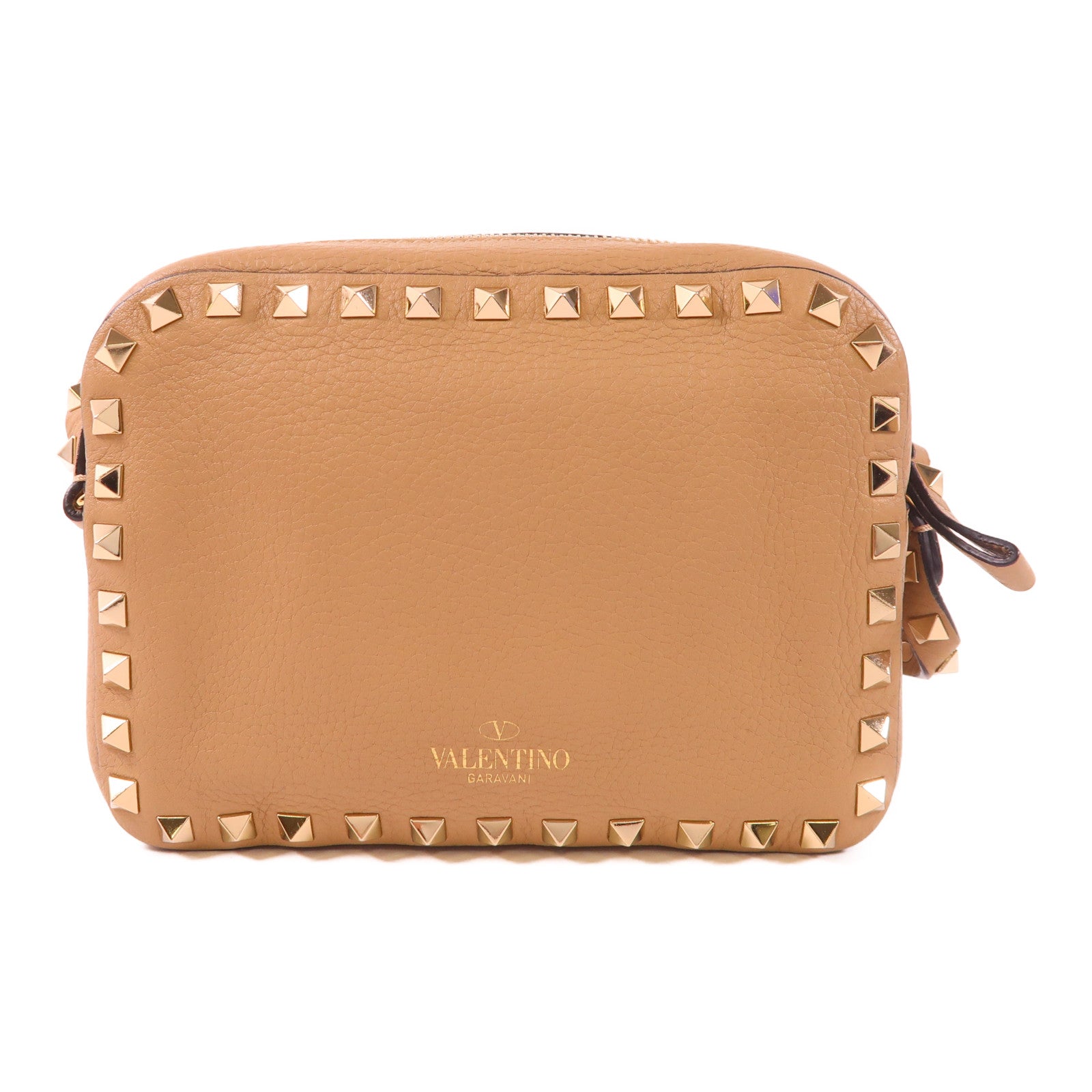 Valentino 牛皮皮革Shoulder Bag金扣肩背袋
