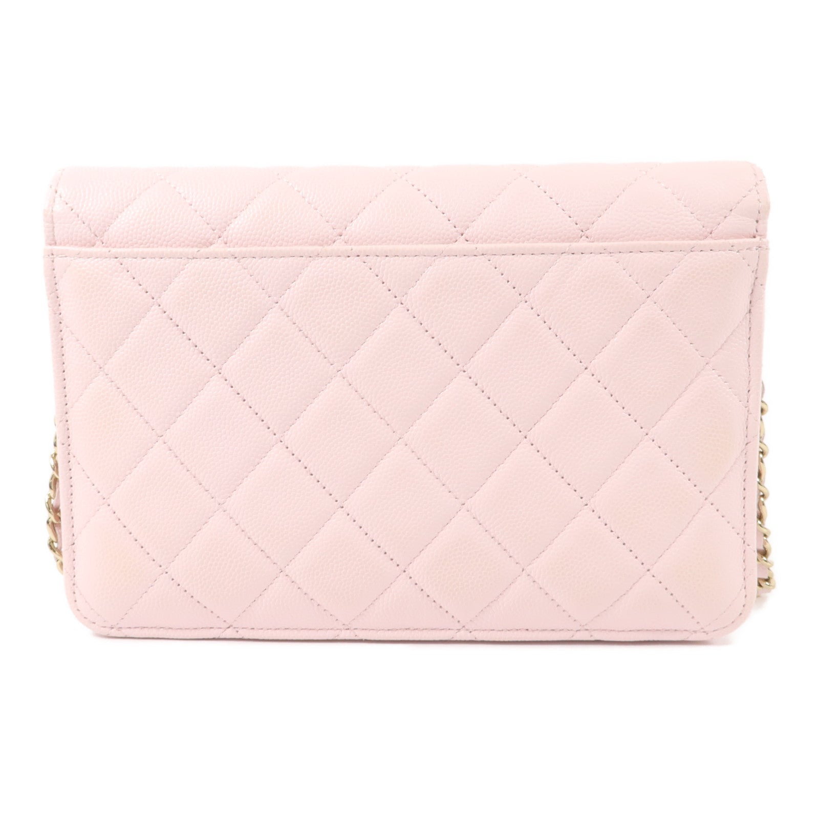 CHANEL 牛皮皮革WOC Wallet On Chain鏈帶肩背袋