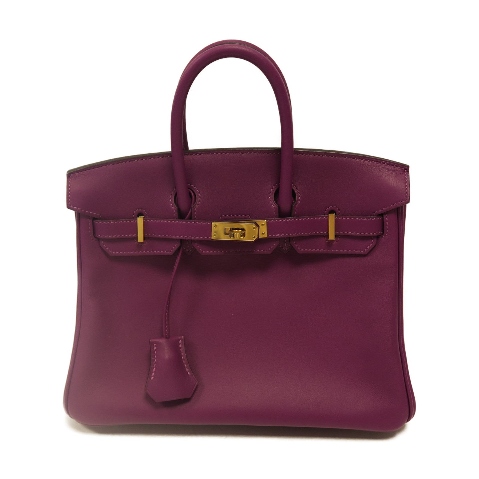 HERMES **【Hermes Fair】Swift皮革Birkin 25金扣手挽袋紫色